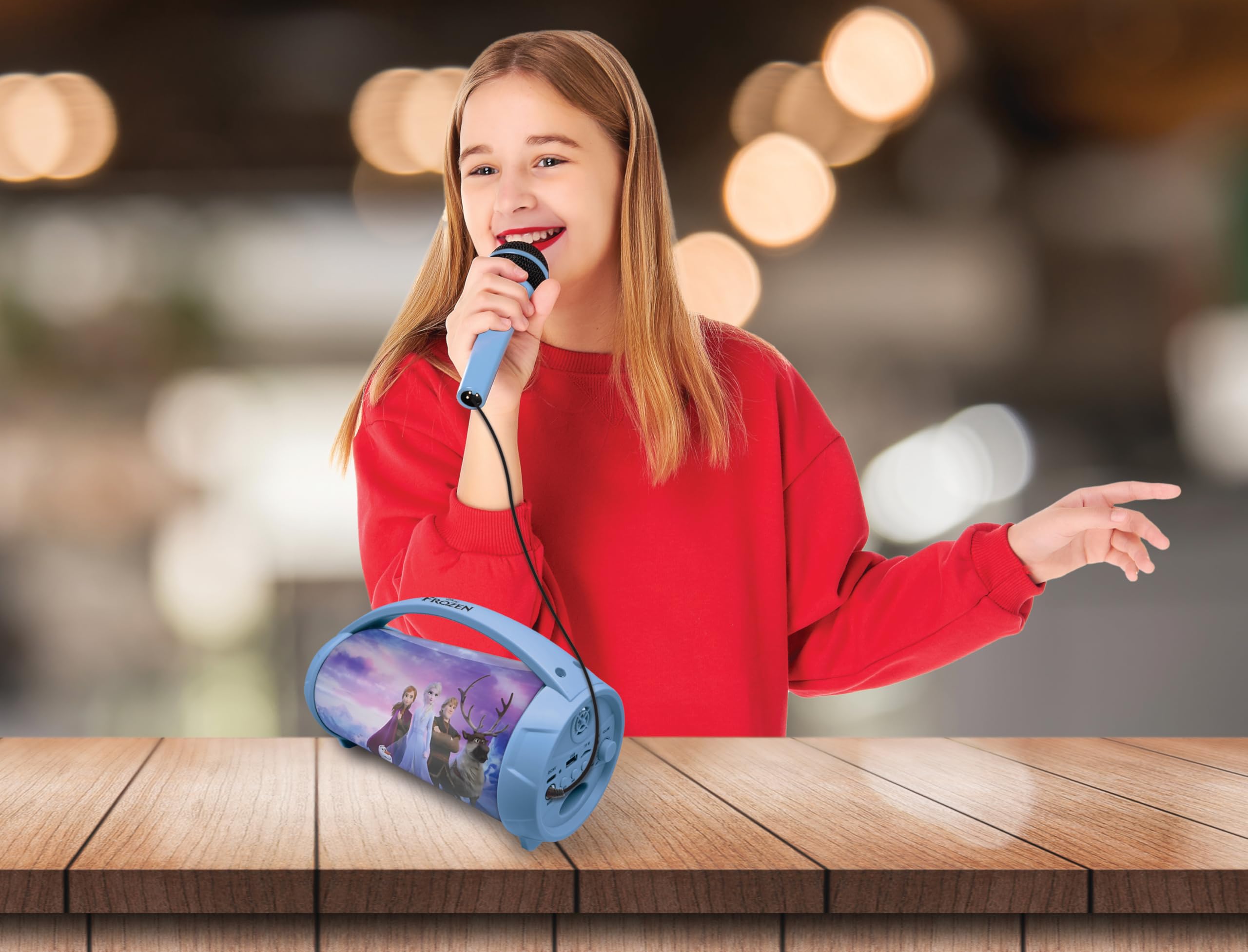 lexibook-frozen-altavoz-karaoke-azul-y-morado-btp585fzzlxb image 3