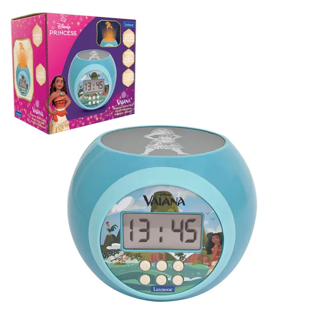 lexibook-rl977vnlxb-vaiana-reloj-despertador-proyector-con-luz-nocturna image 1