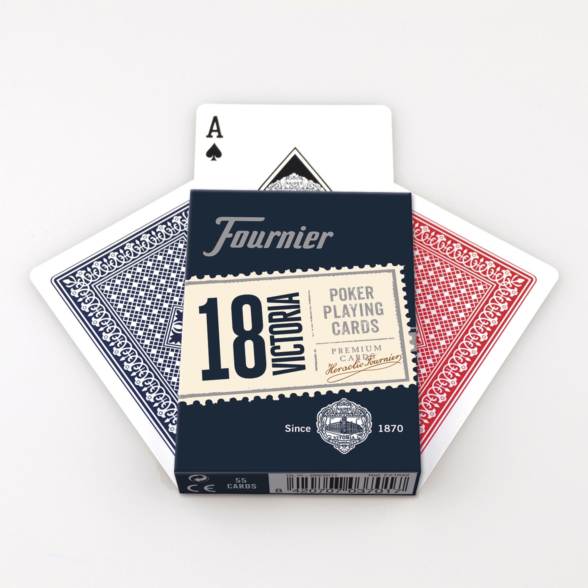 fournier-n-18-baraja-poker-cl-sica-55-cartas-azul-roja image 6