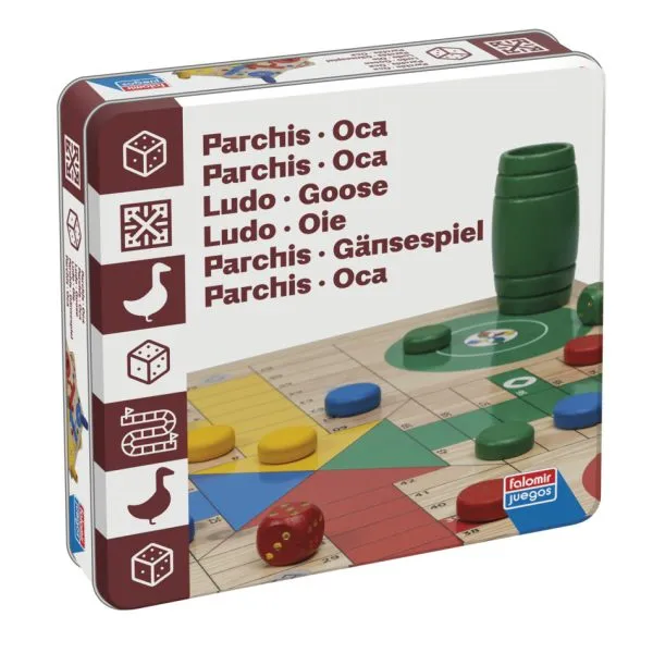 falomir-juegos-parch-s-oca-caja-de-lata-con-accesorios-de-madera image 1