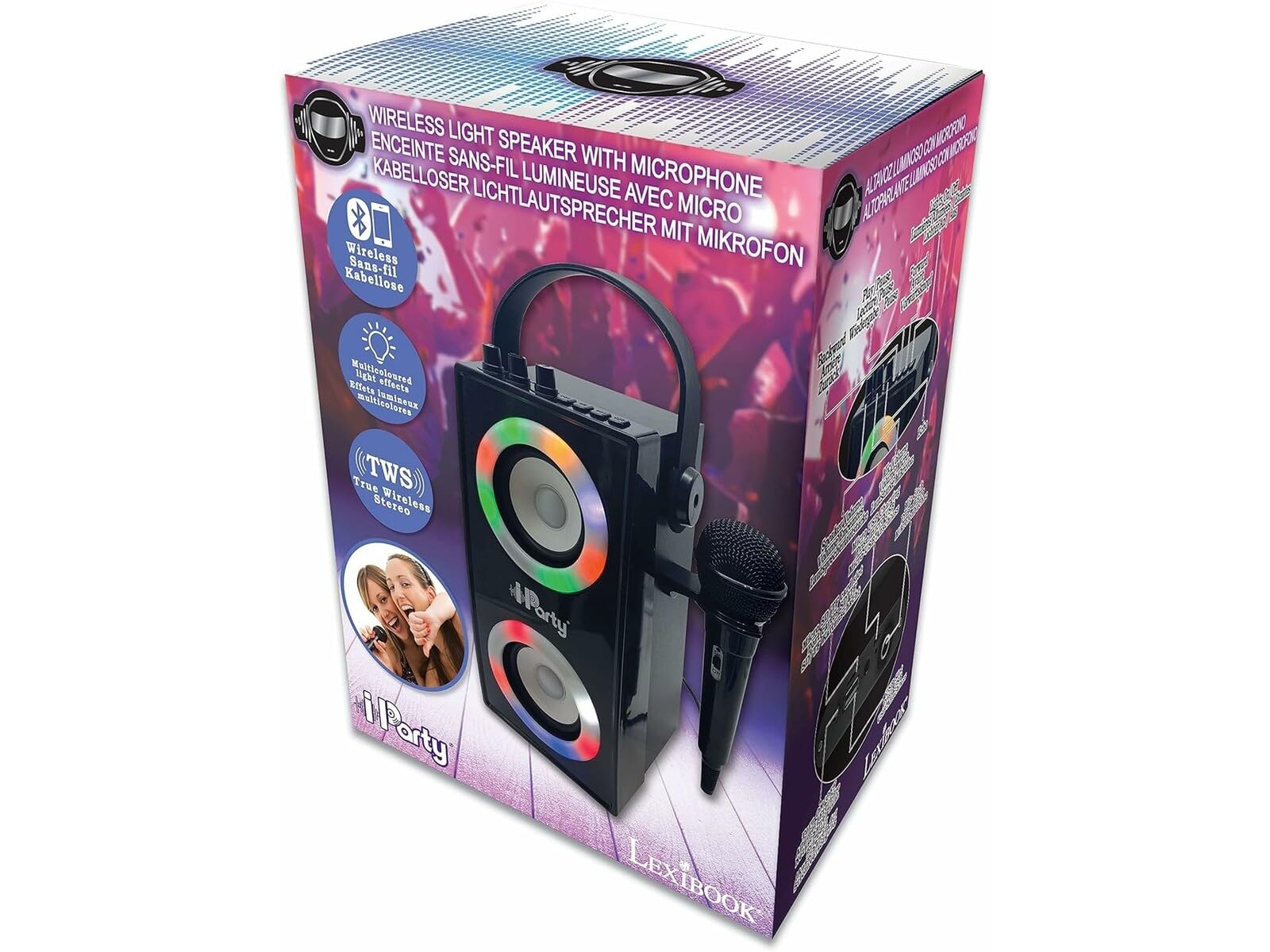 lexibook-btp180bkz-iparty-altavoz-karaoke-bluetooth image 2
