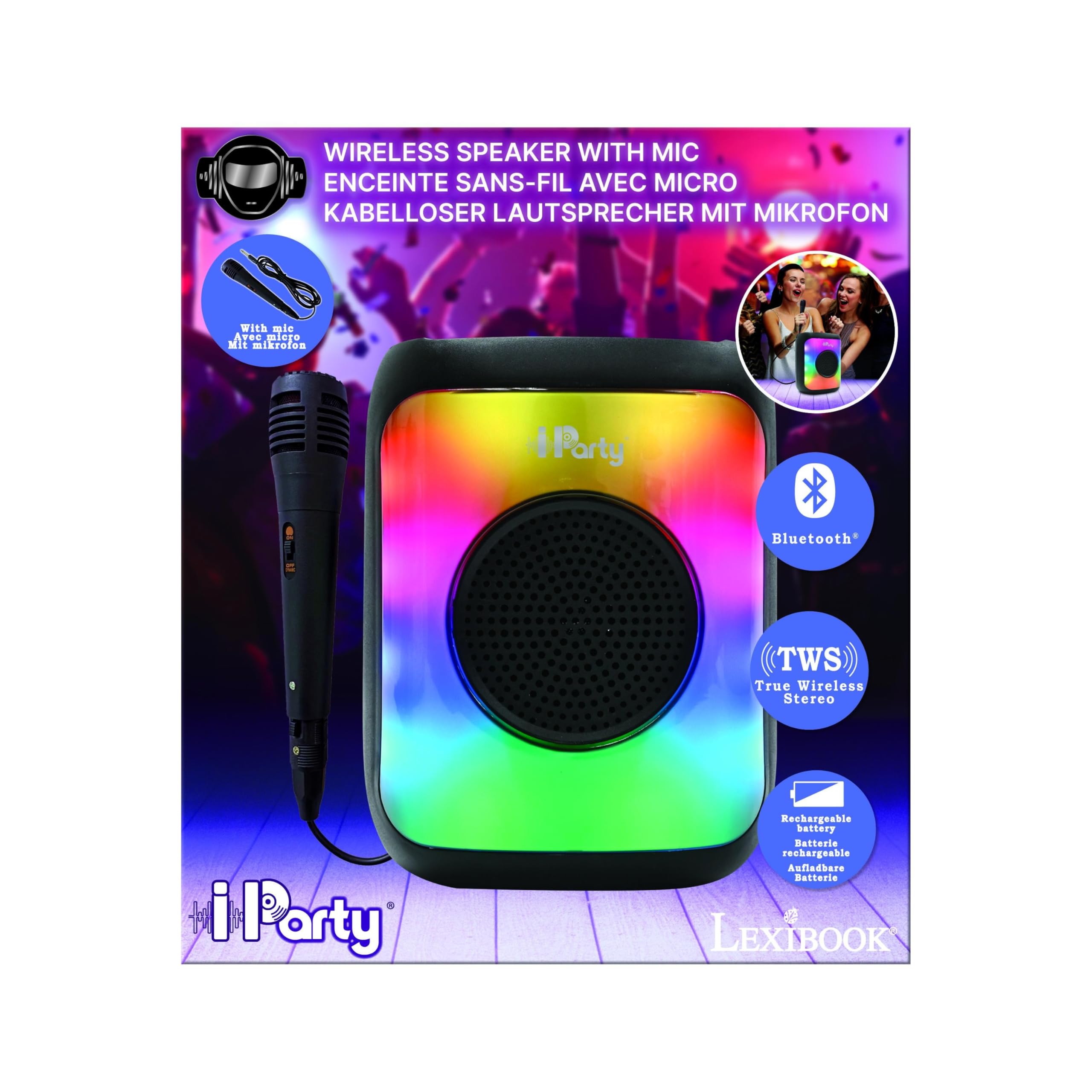 lexibook-iparty-altavoz-bluetooth-k8310-con-micr-fono-y-luces image 5