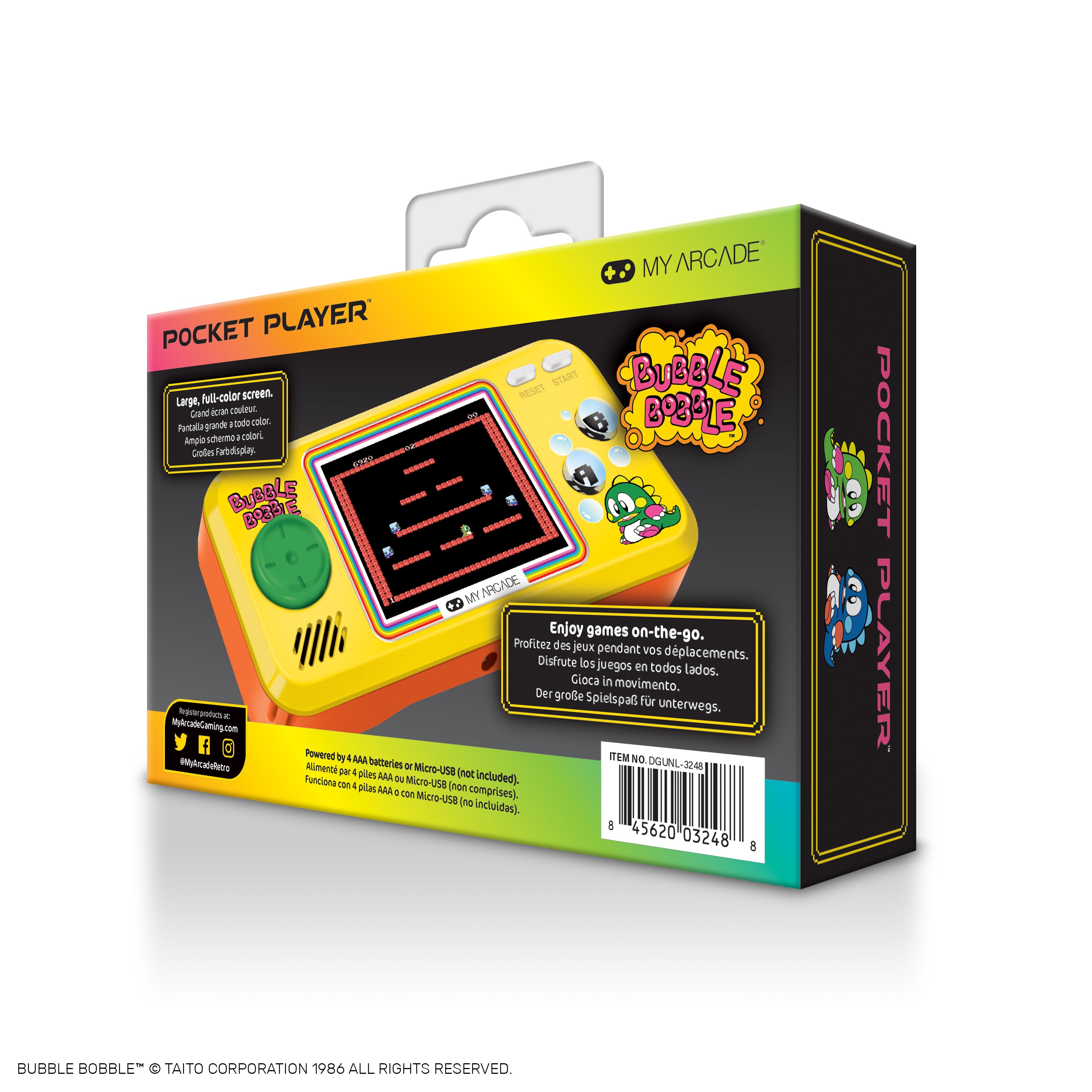 my-arcade-bubble-bobble-pocket-player-3-juegos-en-1-taito image 7