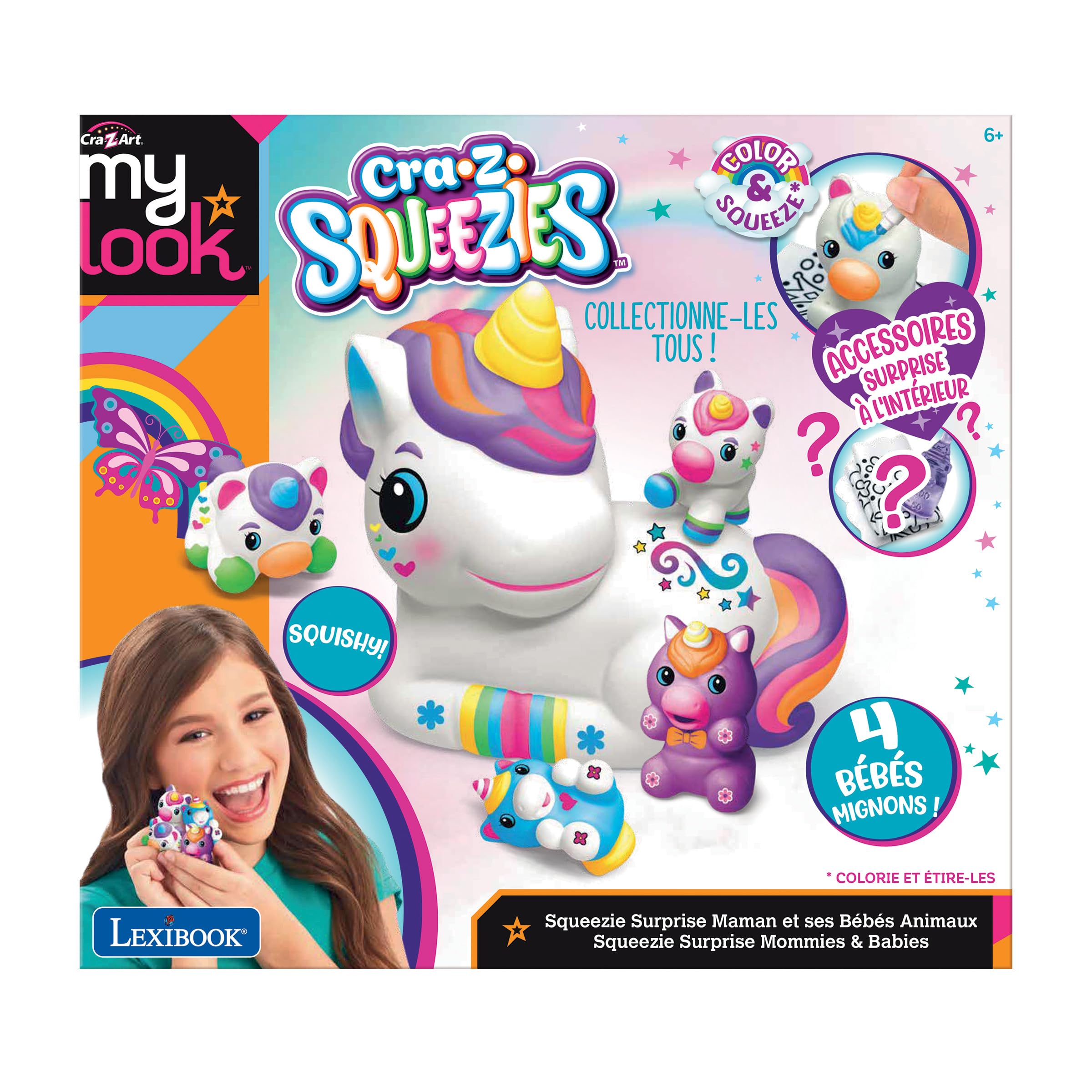 lexibook-squeezie-sorpresa-mam-y-beb-s-animales-crss6-set-unicornio-con-4-beb-s image 5