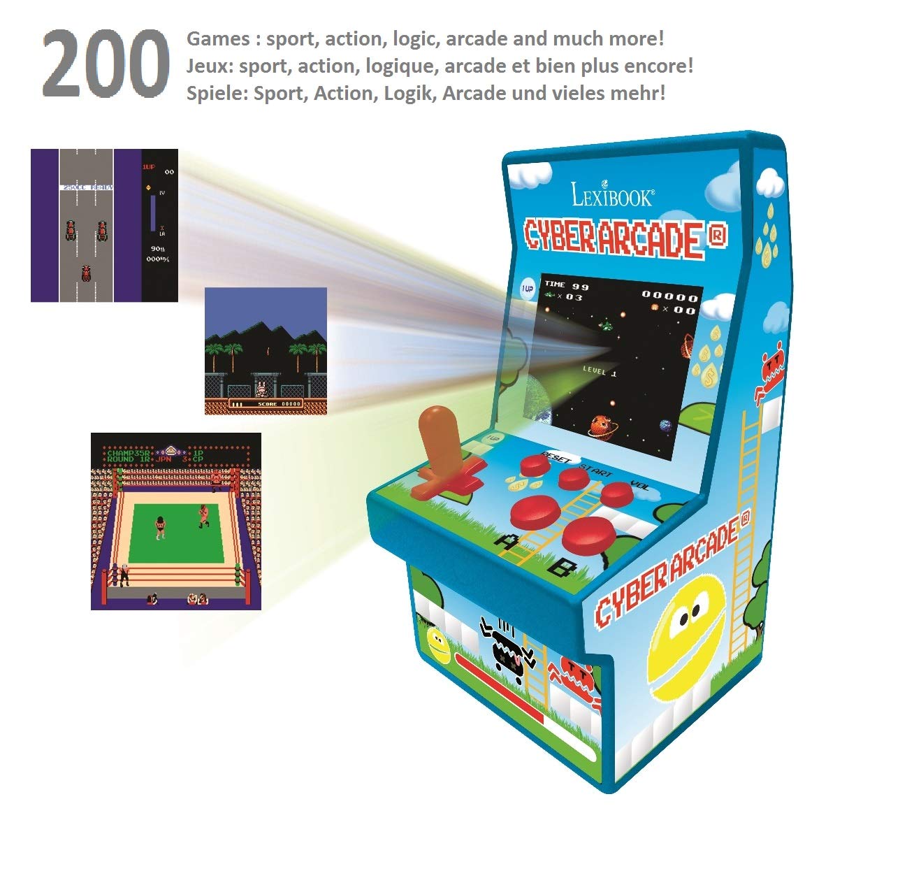 lexibook-cyber-arcade-consola-jl2940-200-juegos image 3