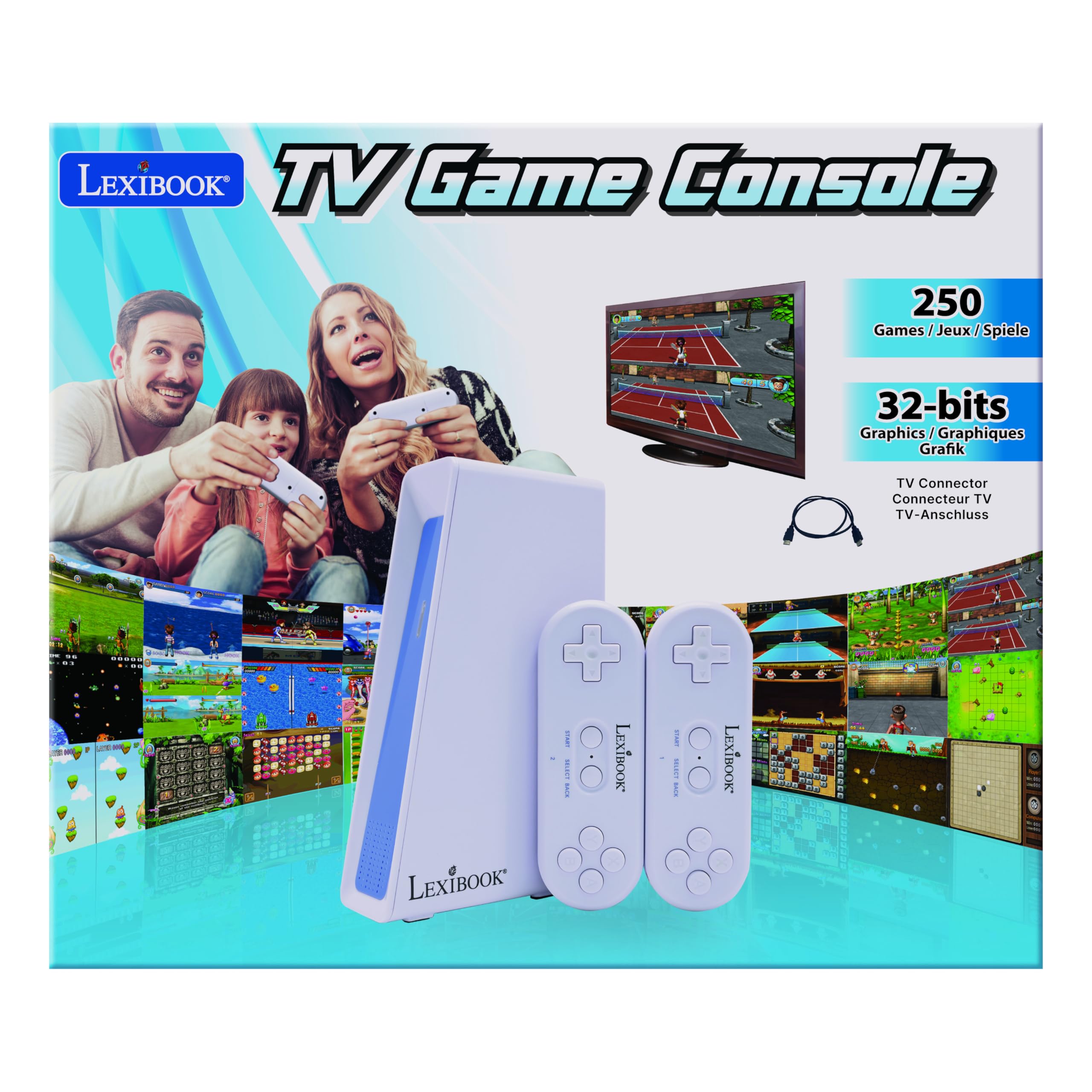 lexibook-jg7440-consola-de-juegos-tv-con-250-juegos-y-2-mandos-inal-mbricos image 5