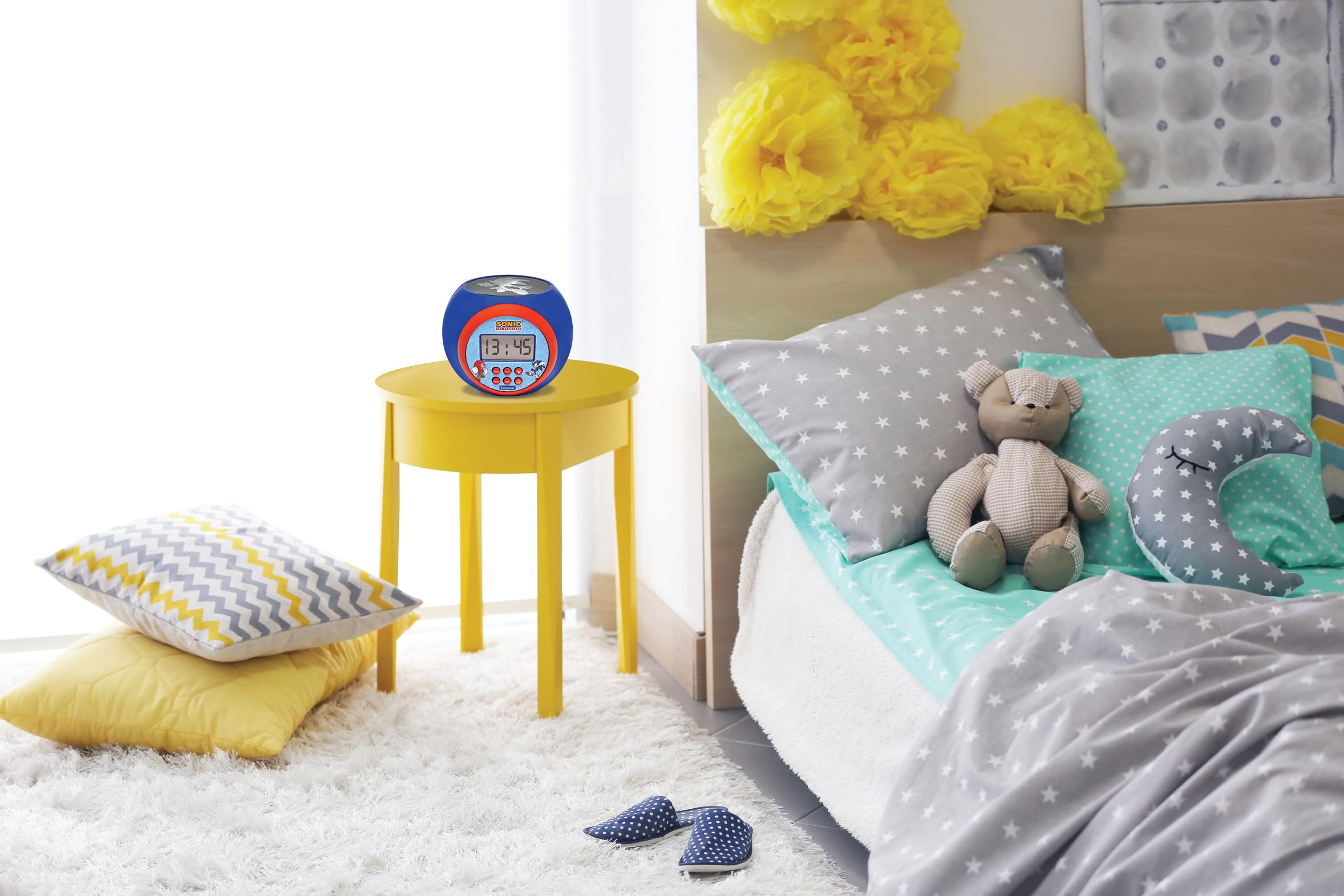 lexibook-sonic-rl977sn-reloj-despertador-proyector-con-luz-nocturna image 3