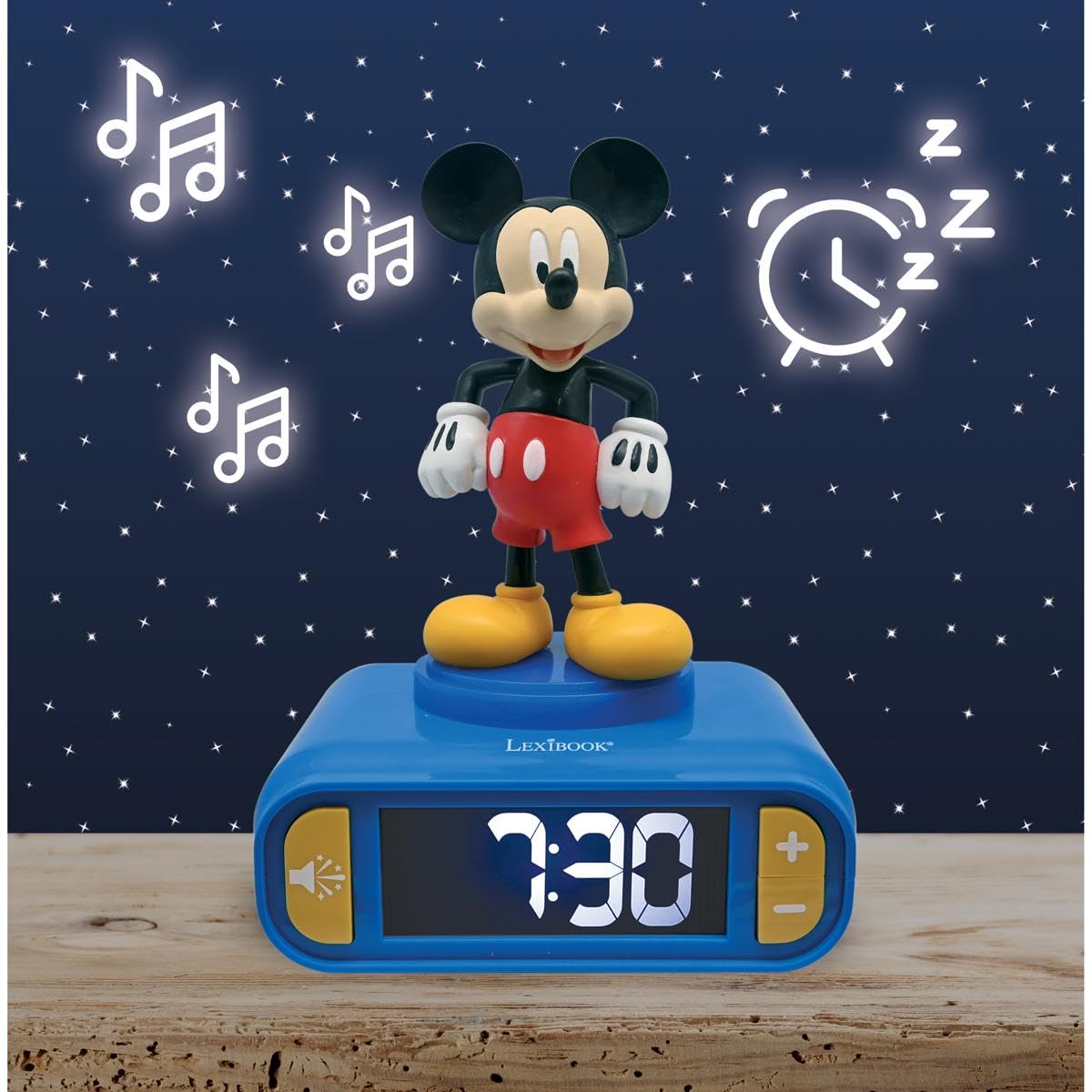 lexibook-mickey-reloj-despertador-luz-nocturna-rl800mchlxb image 2