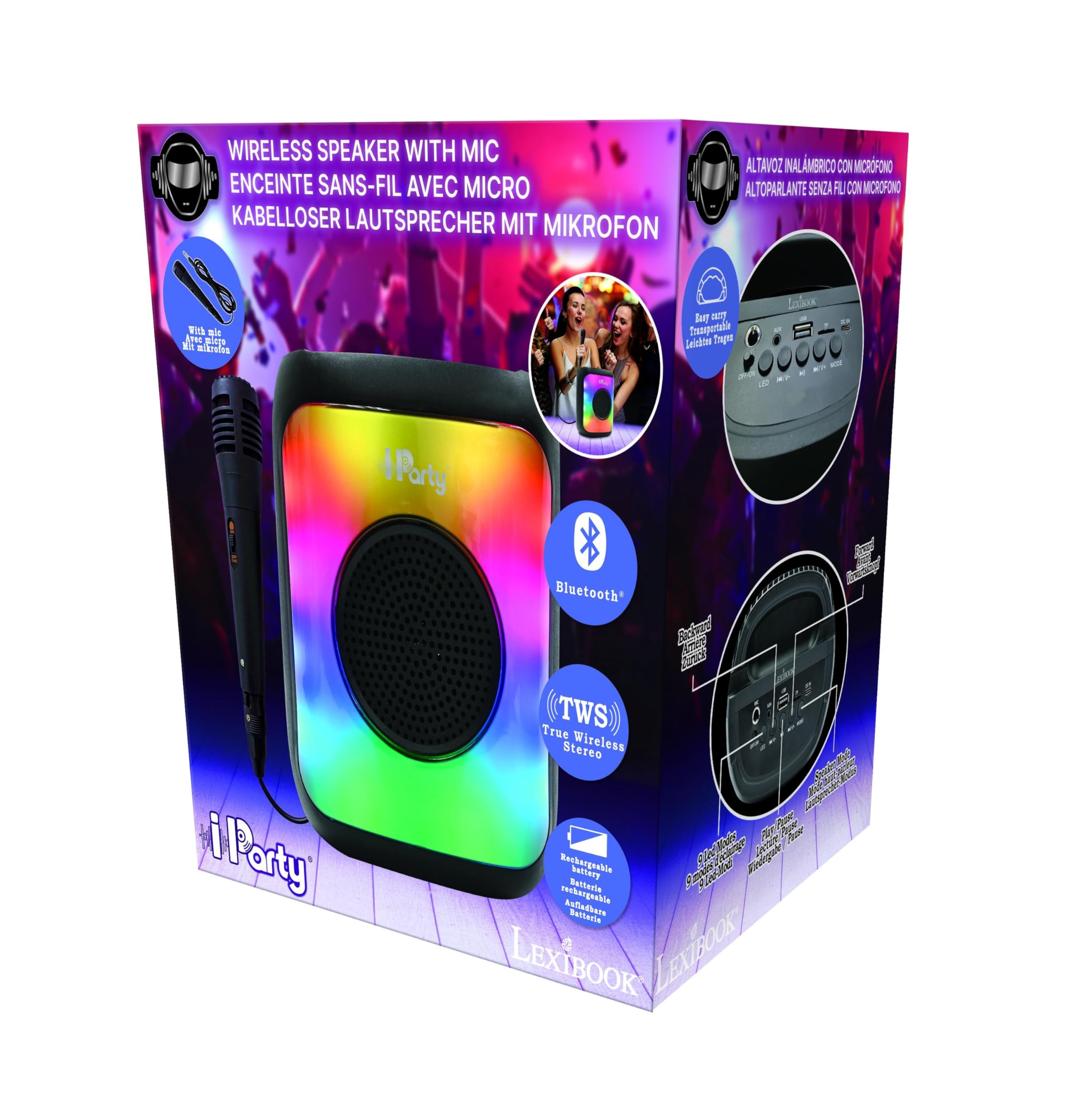 lexibook-iparty-altavoz-bluetooth-k8310-con-micr-fono-y-luces image 7