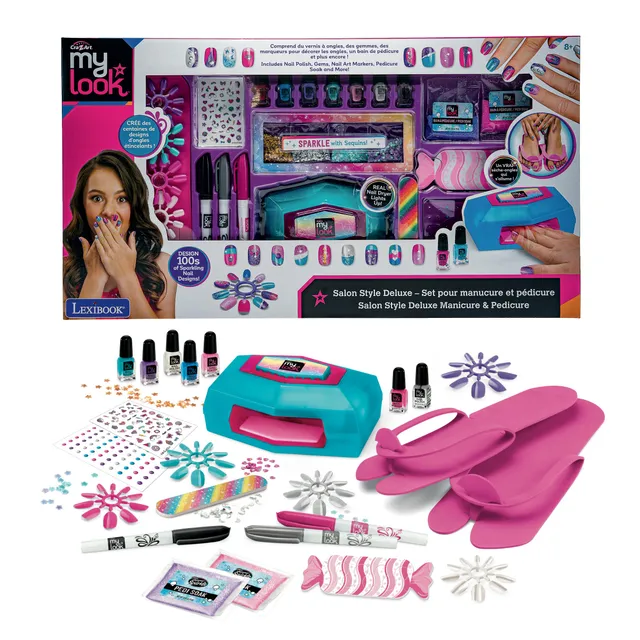 lexibook-crss32-set-de-manicura-y-pedicura-estilo-sal-n-deluxe-rosa-azul image 1