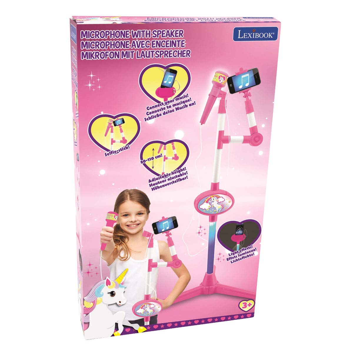 lexibook-micr-fono-con-altavoz-y-soporte-luminoso-unicornio-rosa-s150uni image 5