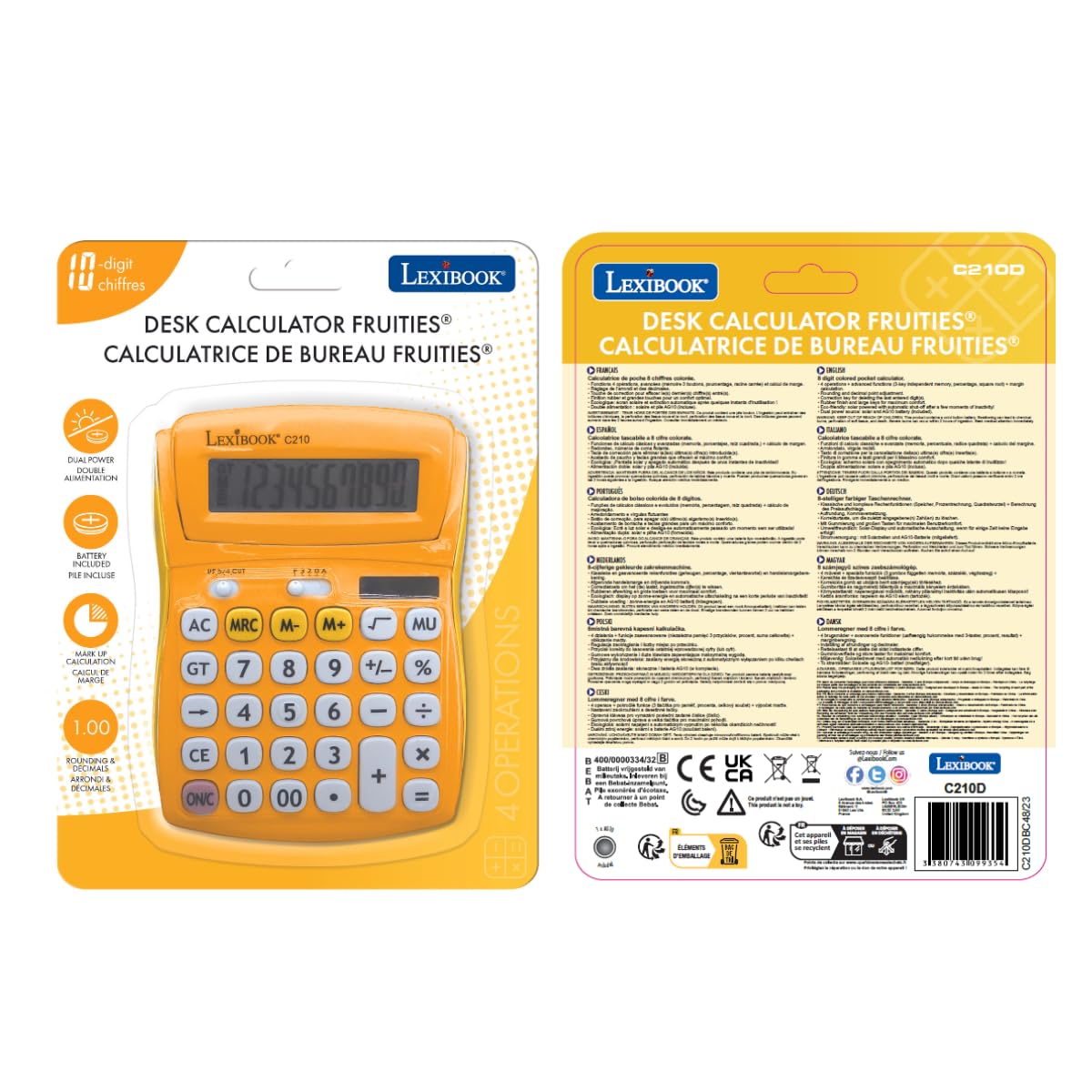 lexibook-calculadora-de-sobremesa-fruities-c210d image 4