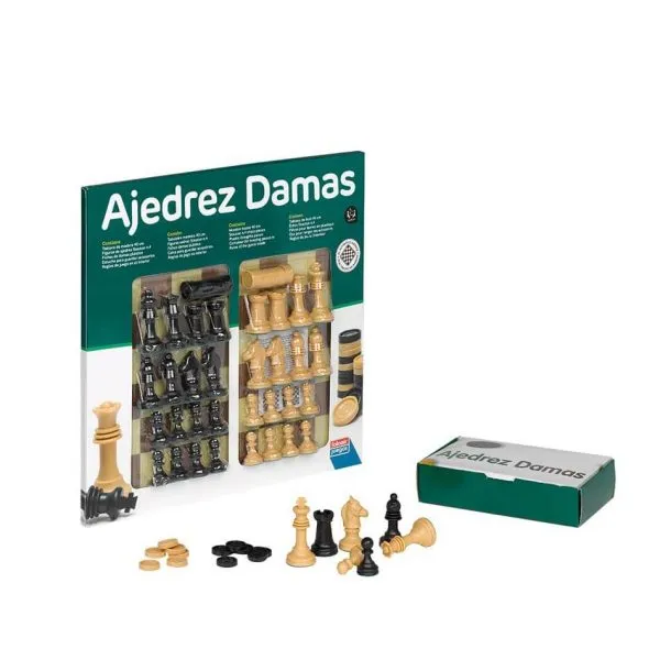 falomir-juegos-ajedrez-damas-40-cm-con-accesorios-tablero-cl-sico image 1
