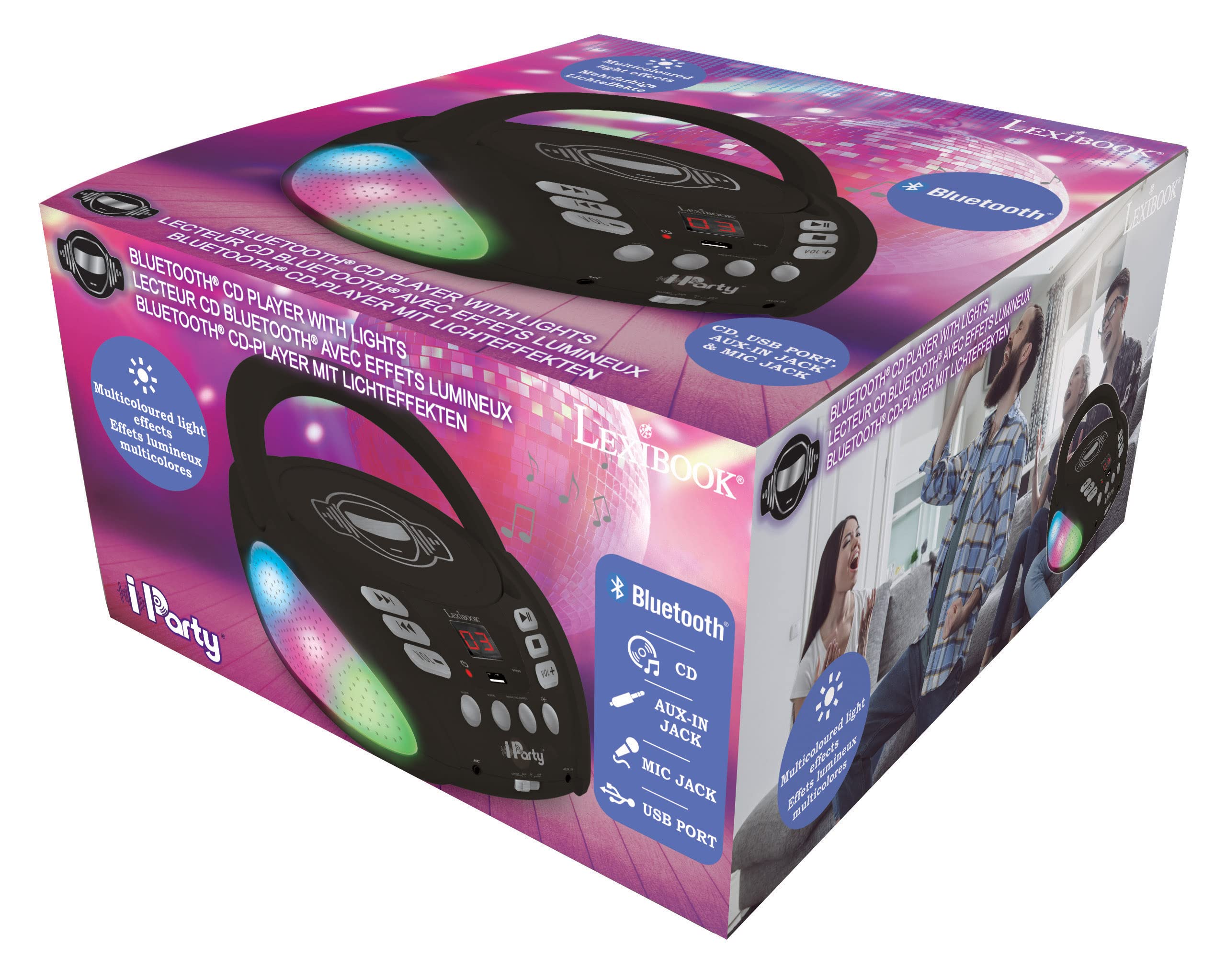 lexibook-iparty-reproductor-cd-bluetooth-rcd109bk image 6