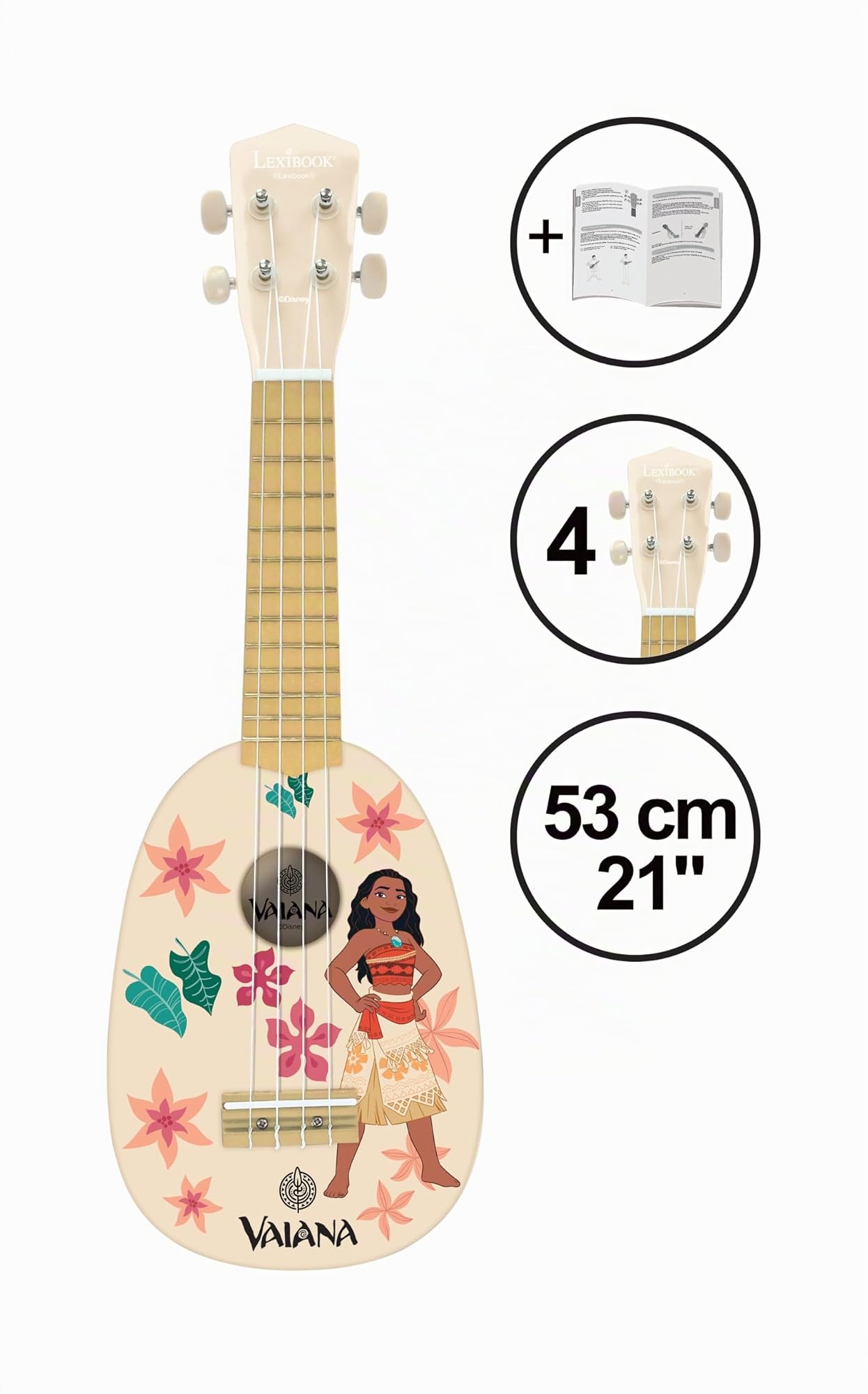 lexibook-k230vn-vaiana-ukelele-de-madera-infantil image 2