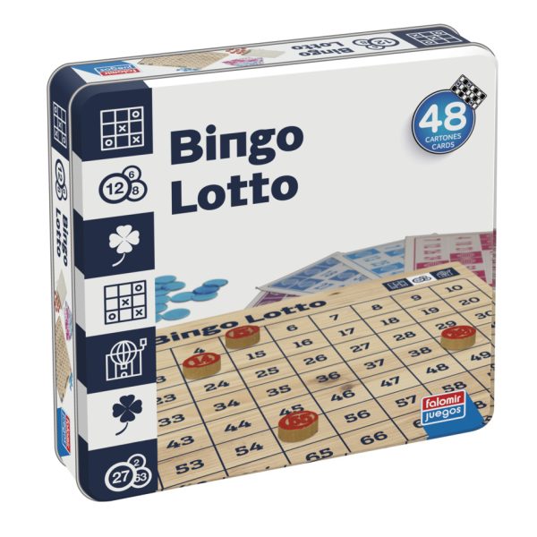 falomir-juegos-bingo-loto-caja-de-lata-con-accesorios-de-madera image 1