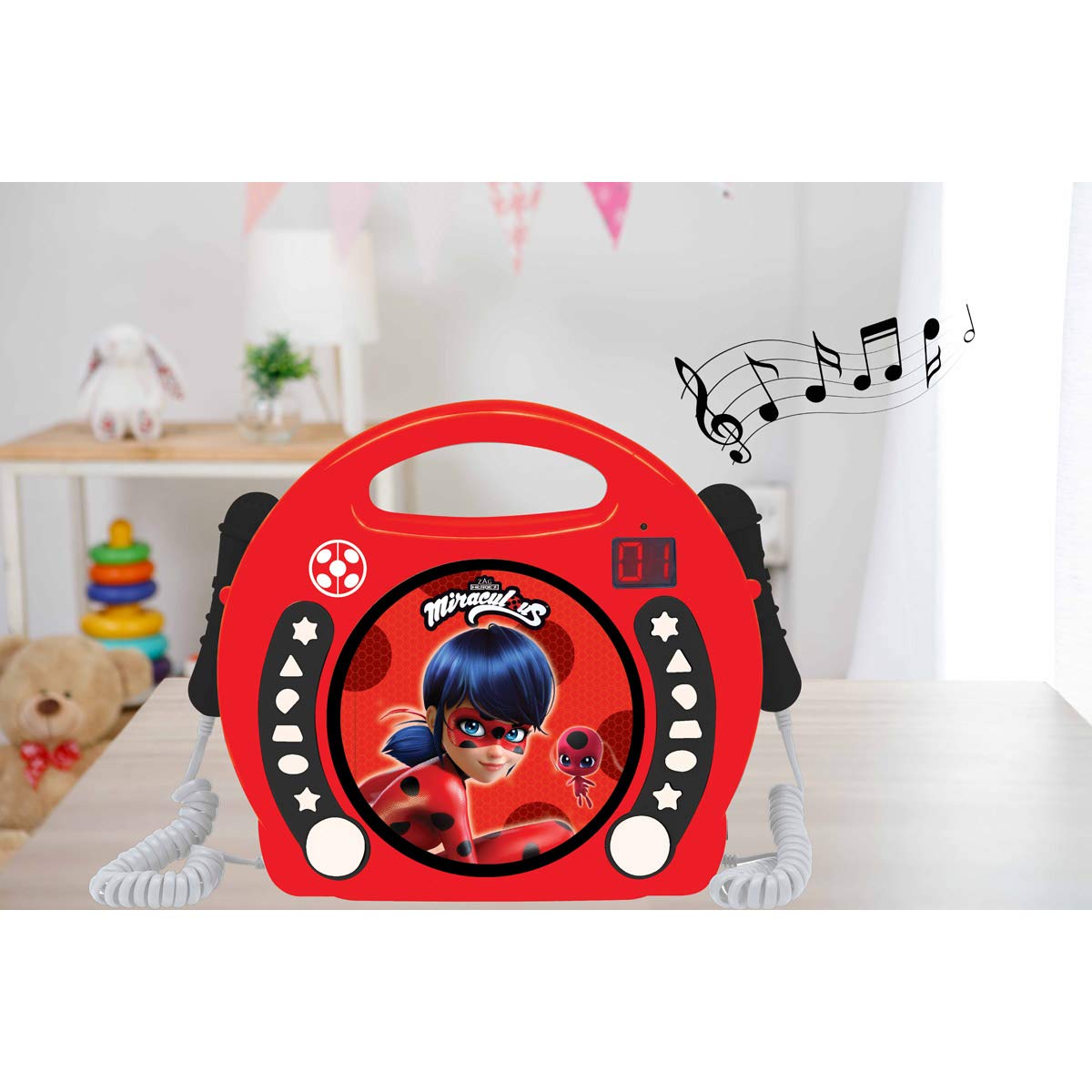 lexibook-miraculous-ladybug-reproductor-cd-port-til-karaoke-rcdk100mi image 4
