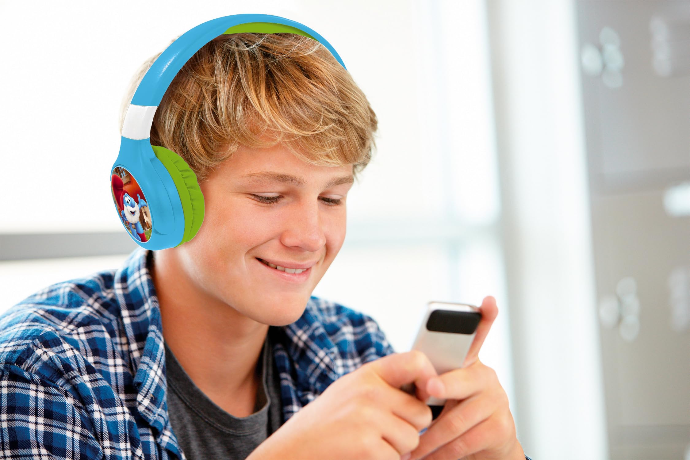 lexibook-los-pitufos-hpbt010sf-auriculares-bluetooth-infantiles image 6