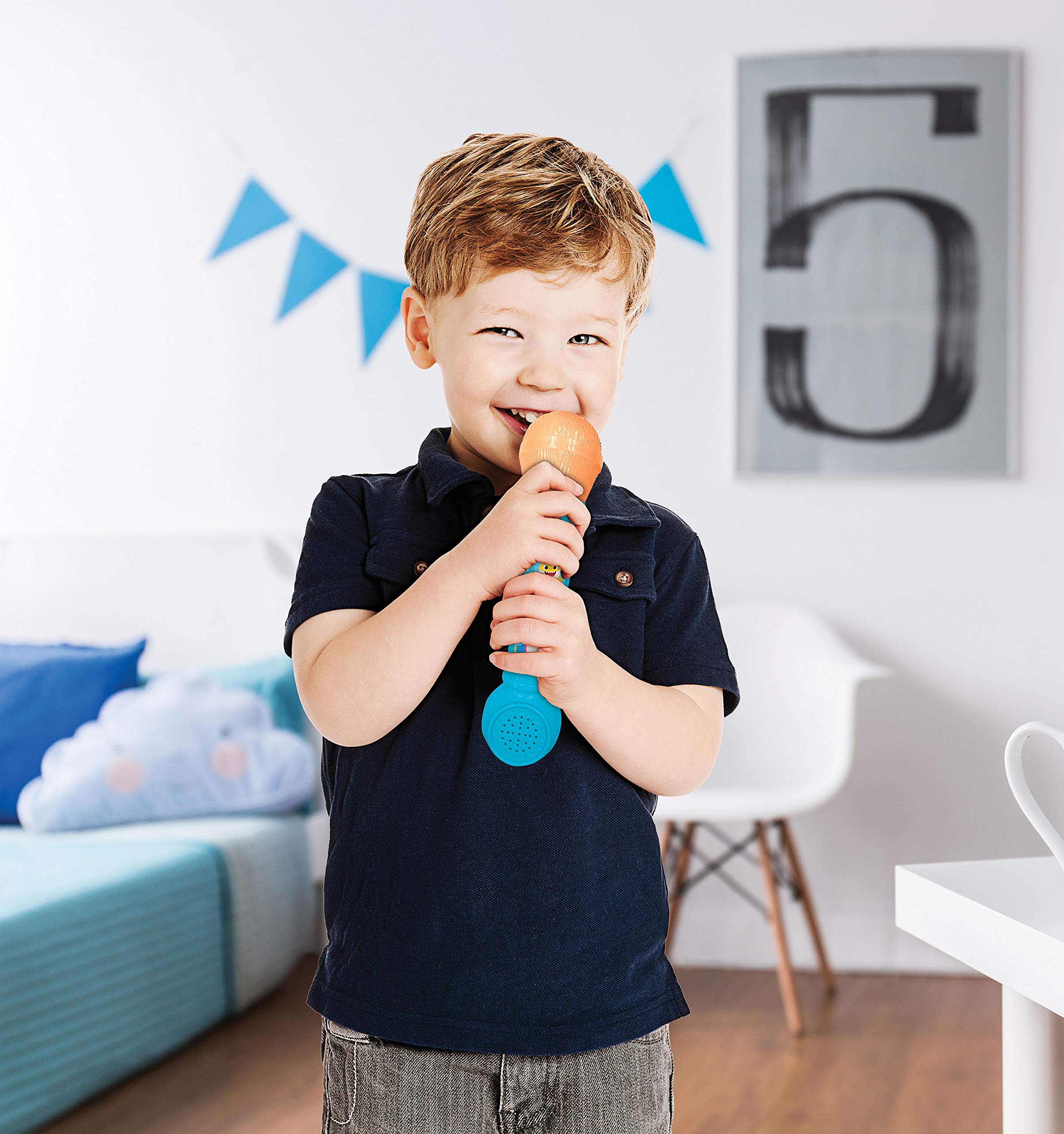 lexibook-baby-shark-micr-fono-luminoso-mic80bslxb-azul-naranja image 2