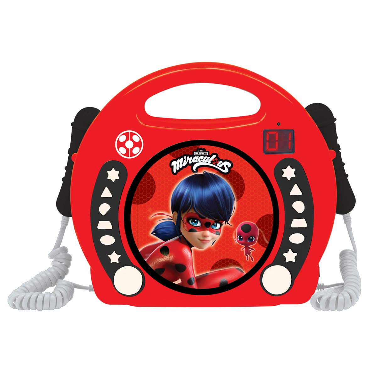 lexibook-miraculous-ladybug-reproductor-cd-port-til-karaoke-rcdk100mi image 1