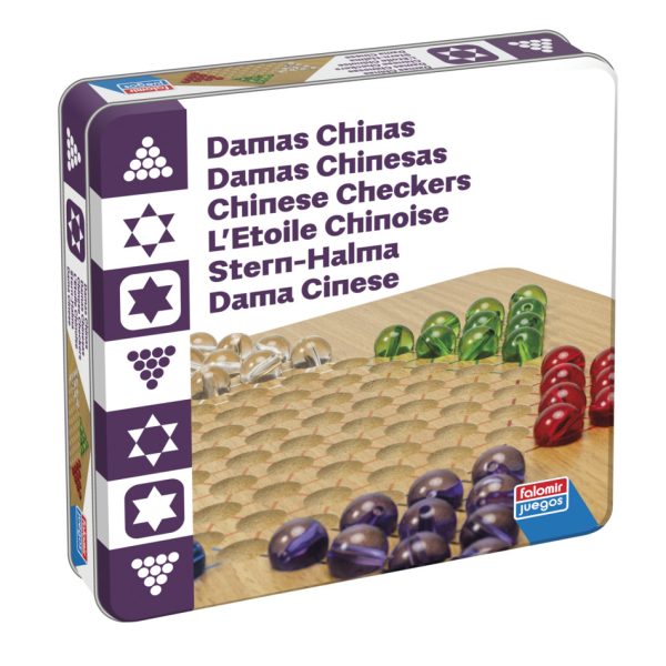 falomir-juegos-damas-chinas-caja-de-lata-con-accesorios-de-madera image 1