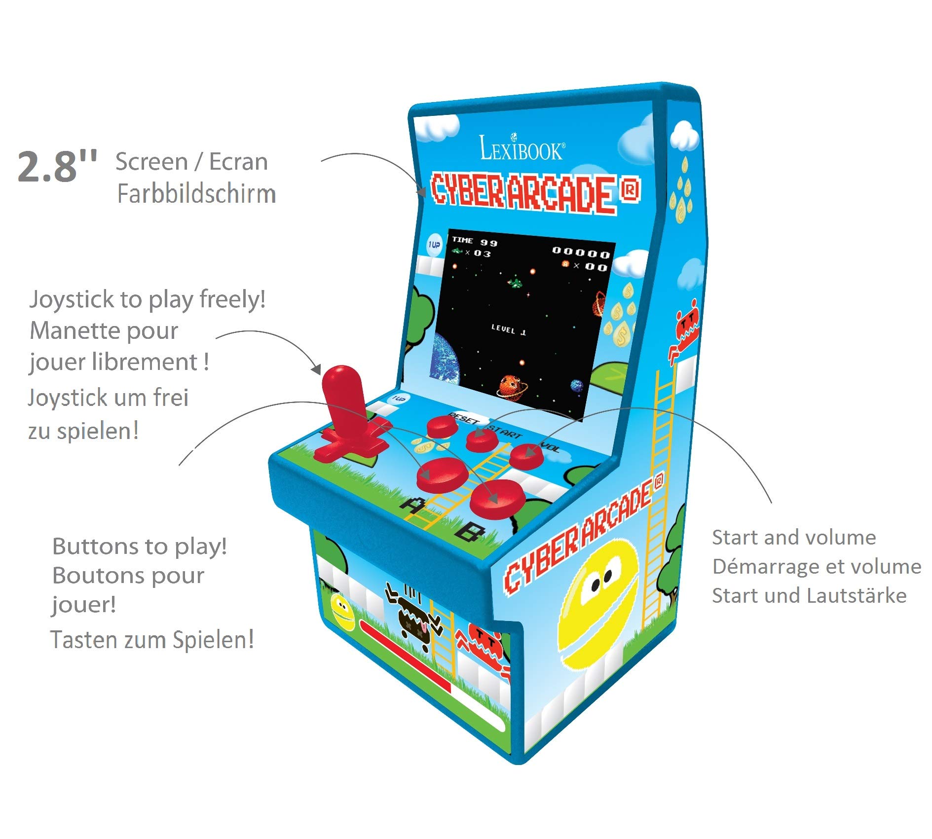 lexibook-cyber-arcade-consola-jl2940-200-juegos image 4
