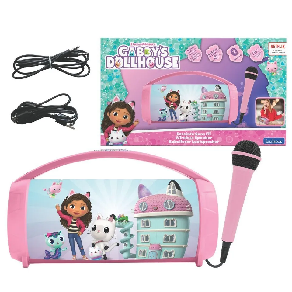 lexibook-gabby-altavoz-karaoke-rosa-bluetooth-btp585gdhzlxb image 1