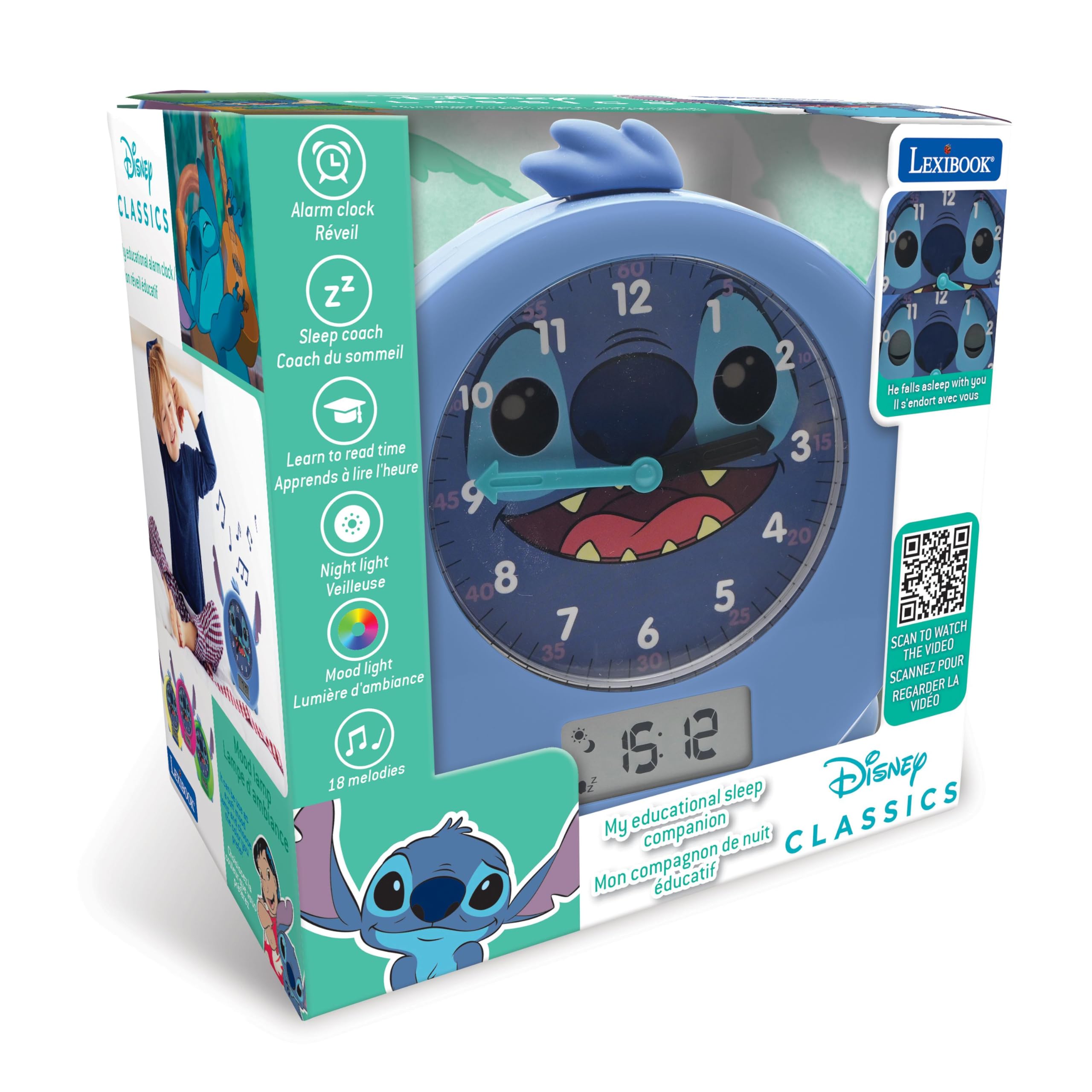 lexibook-rlt100dlxb-stitch-reloj-compa-ero-de-sue-o-con-luz-y-melod-as image 8