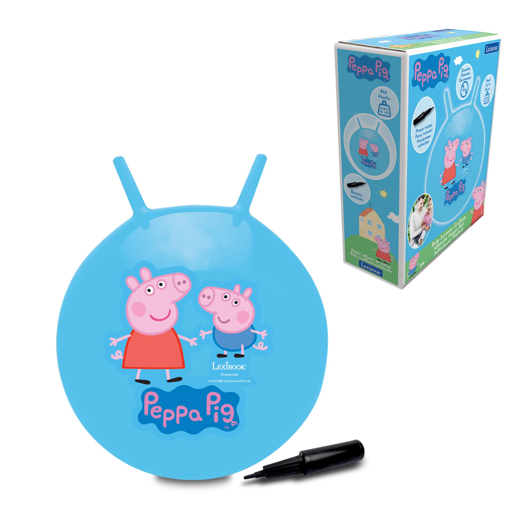 lexibook-peppa-pig-pelota-saltarina-hinchable-bg040pp-45-cm image 1