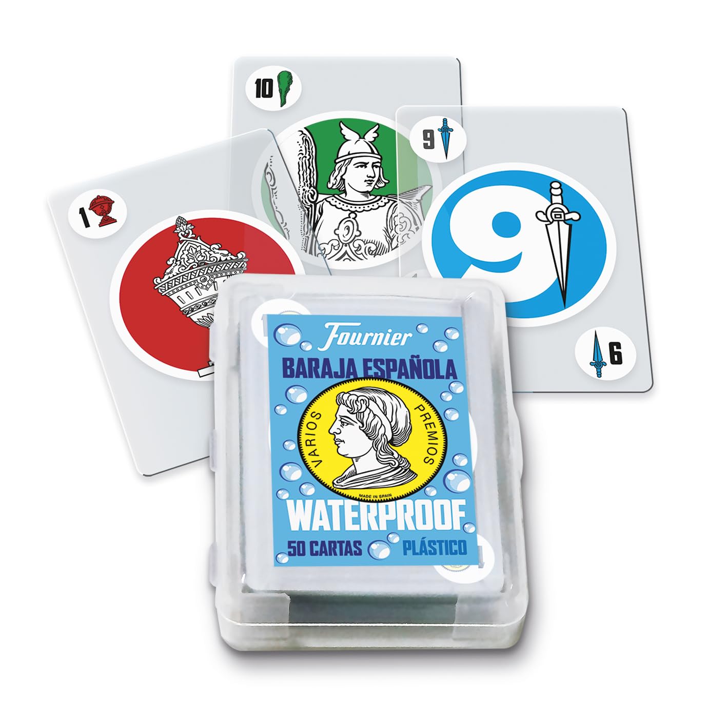 fournier-baraja-espa-ola-waterproof-pl-stico-50-cartas-piscina-y-playa image 2