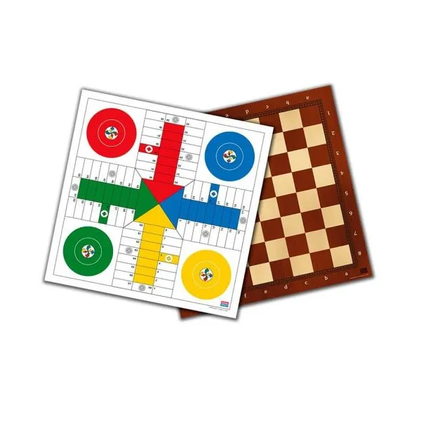 falomir-juegos-parch-s-damas-33-cm-tablero-doble-juego-cl-sico image 1