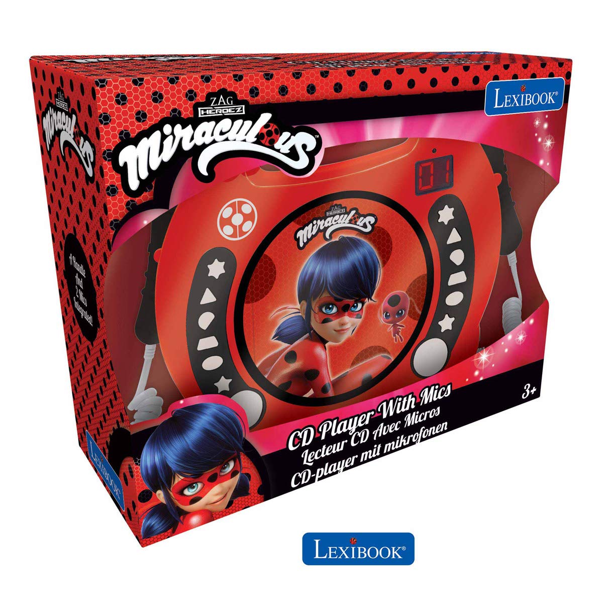 lexibook-miraculous-ladybug-reproductor-cd-port-til-karaoke-rcdk100mi image 5