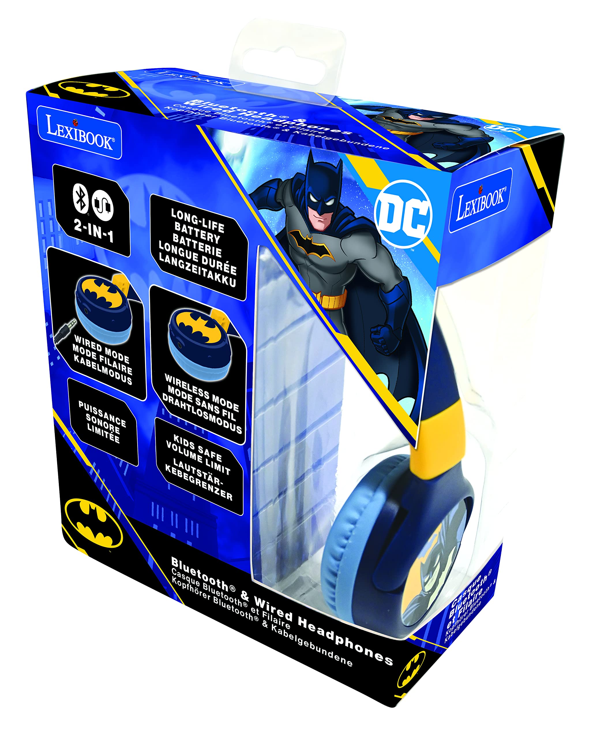 lexibook-batman-hpbt010bat-auriculares-bluetooth-infantiles-2-en-1 image 6