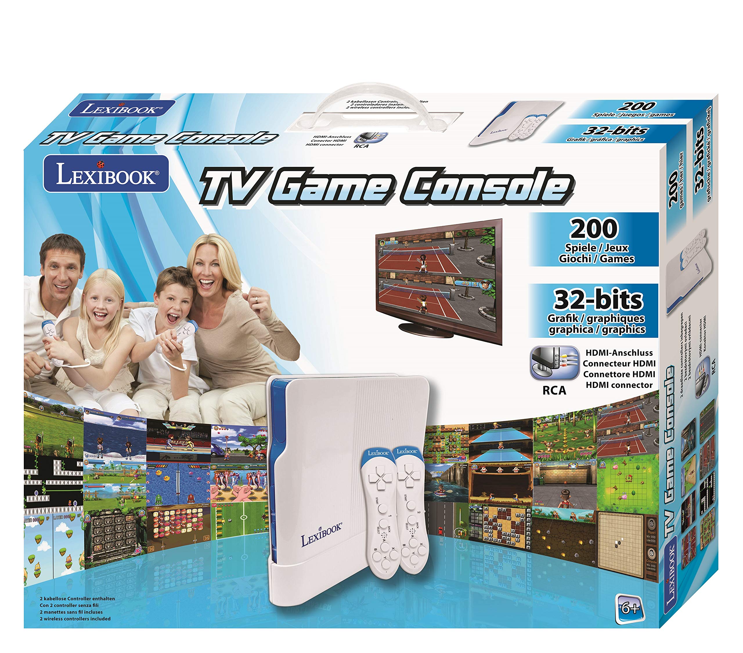 lexibook-consola-de-juegos-tv-200-juegos-32-bits-jg7430 image 2