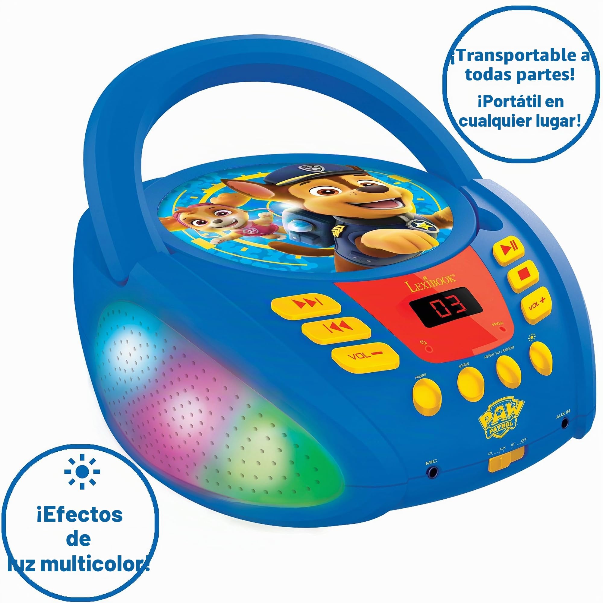 lexibook-patrulla-canina-reproductor-cd-bluetooth-rcd109palxb image 3