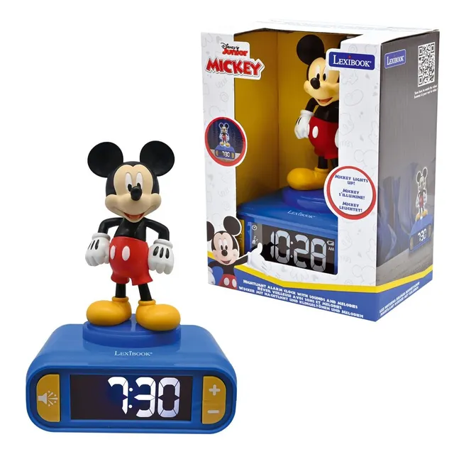 lexibook-mickey-reloj-despertador-luz-nocturna-rl800mchlxb image 1