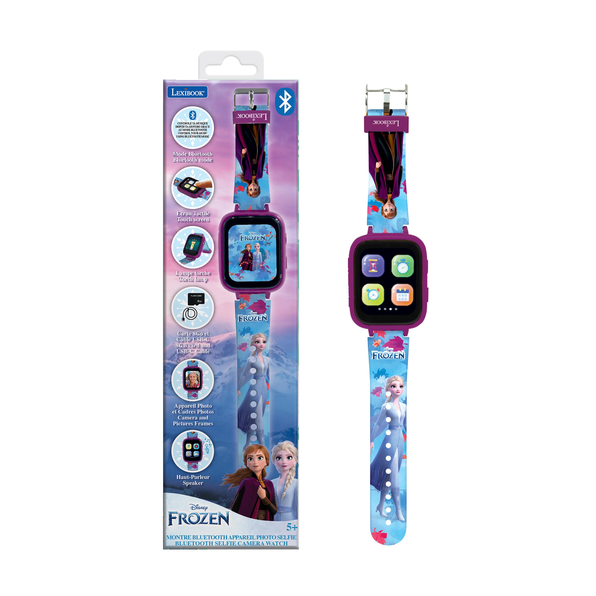 lexibook-frozen-dmw071fz-reloj-bluetooth-inteligente-con-c-mara-y-pantalla-t-cti image 1