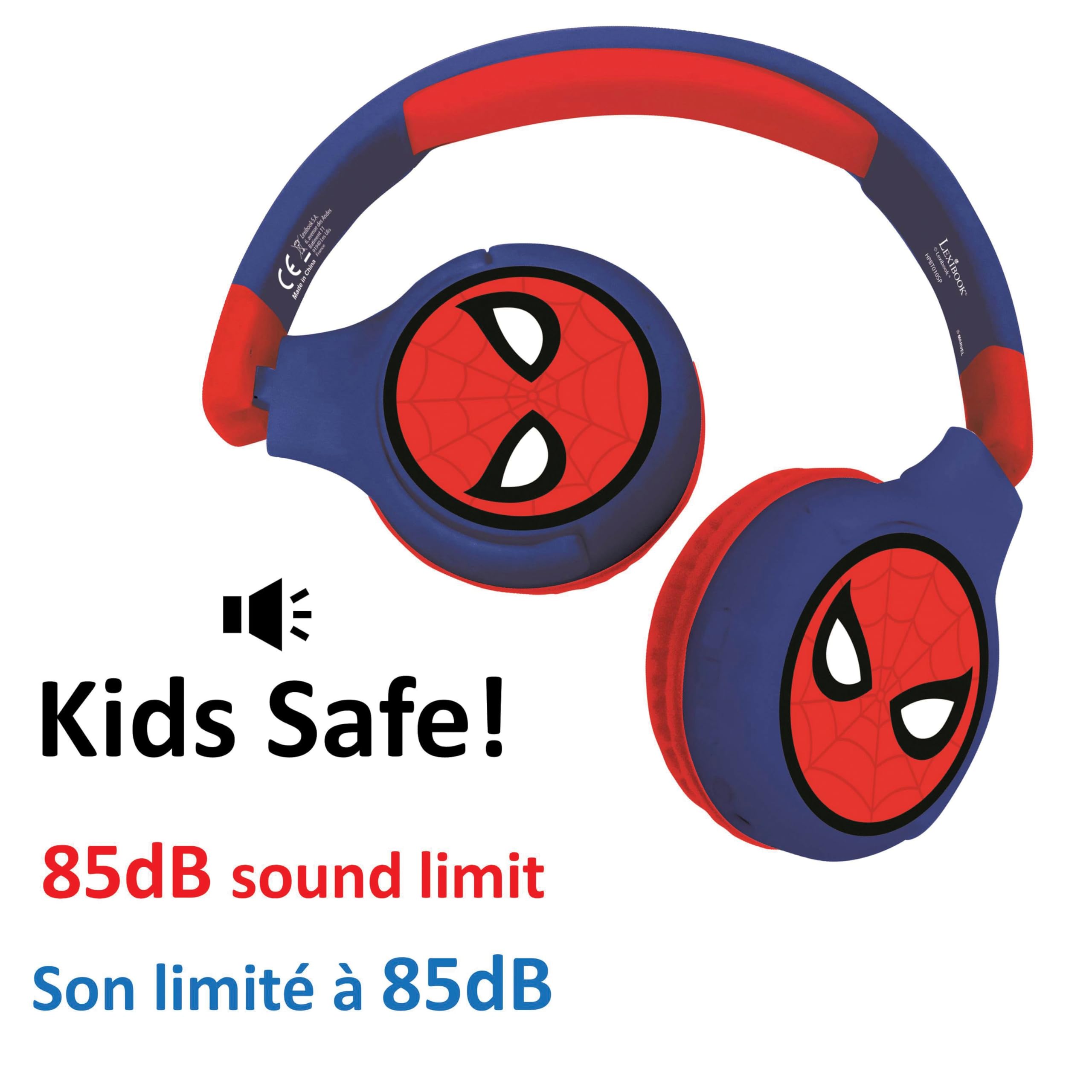 lexibook-spider-man-hpbt010splxb-auriculares-bluetooth-infantiles image 3
