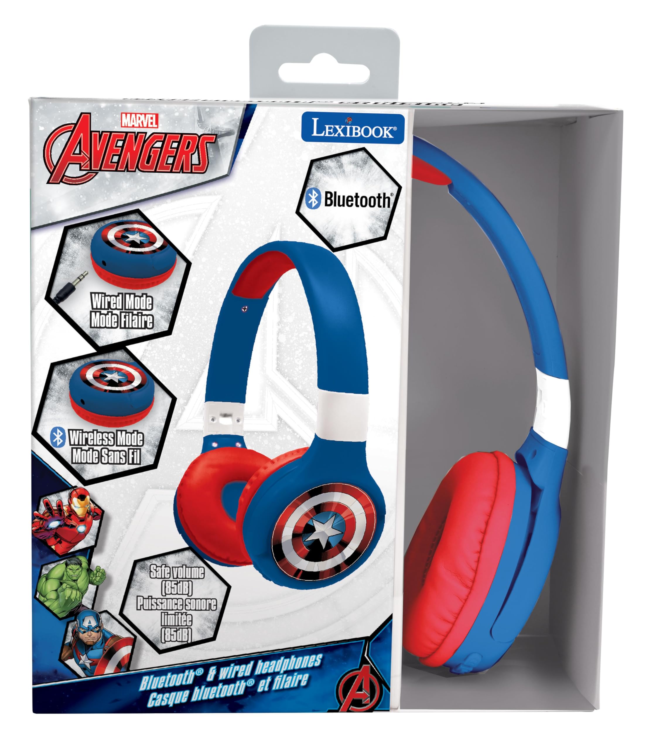 lexibook-hpbt010avlxb-vengadores-auriculares-bluetooth-infantiles-2-en-1 image 5