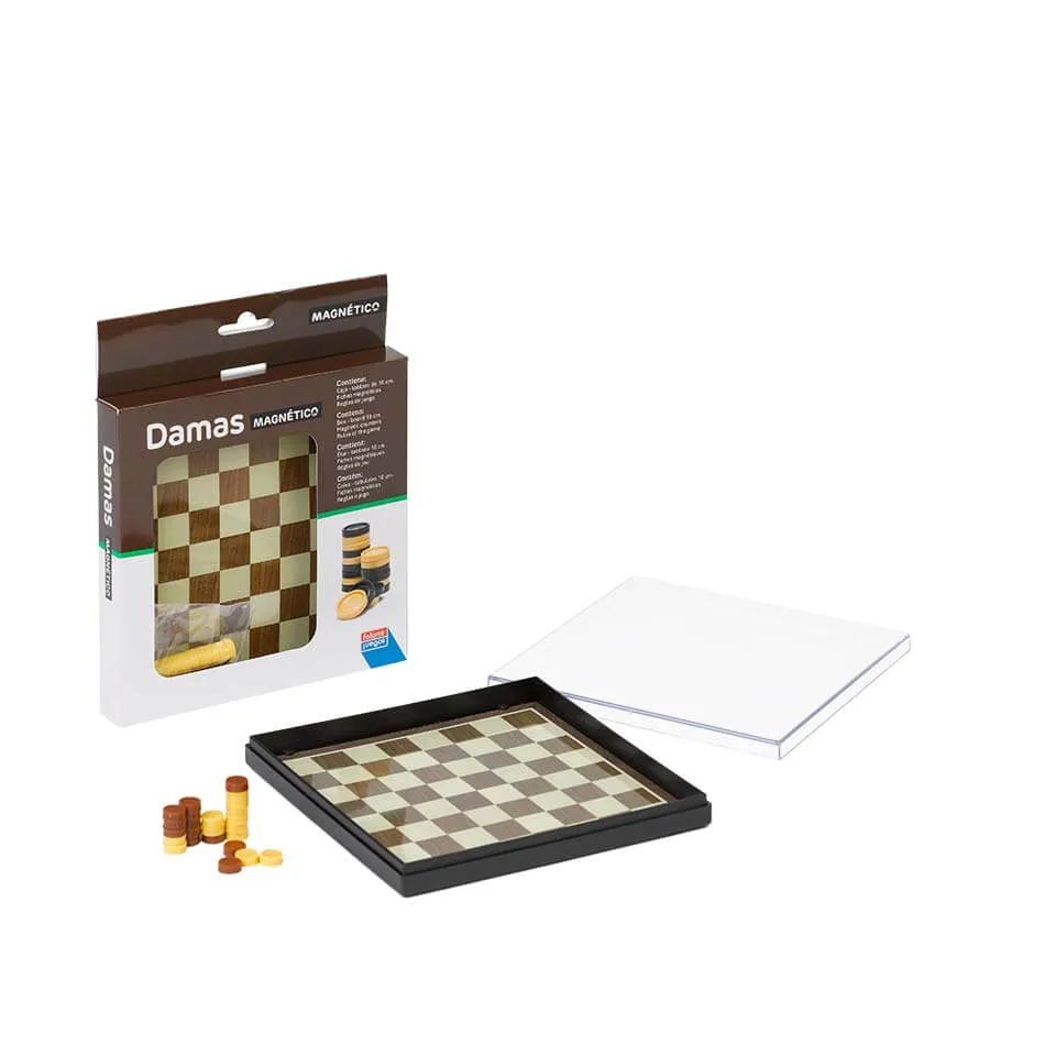falomir-juegos-damas-magn-tico-juego-de-viaje-tablero-16-x-16-cm image 1