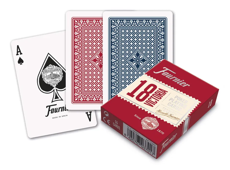 fournier-n-18-baraja-poker-cl-sica-55-cartas-azul-roja image 1