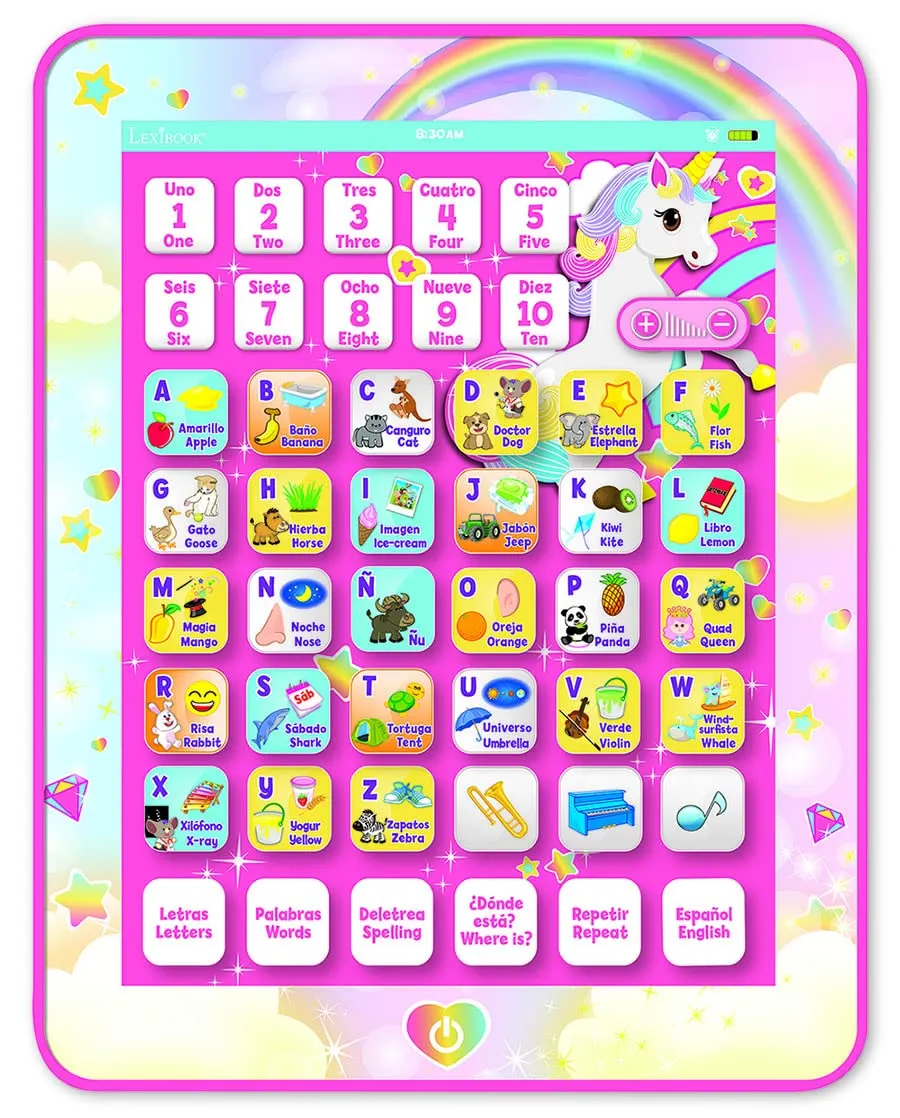 lexibook-unicornio-jcpad002unii2-tableta-educativa-biling-e-de-bolsillo image 1