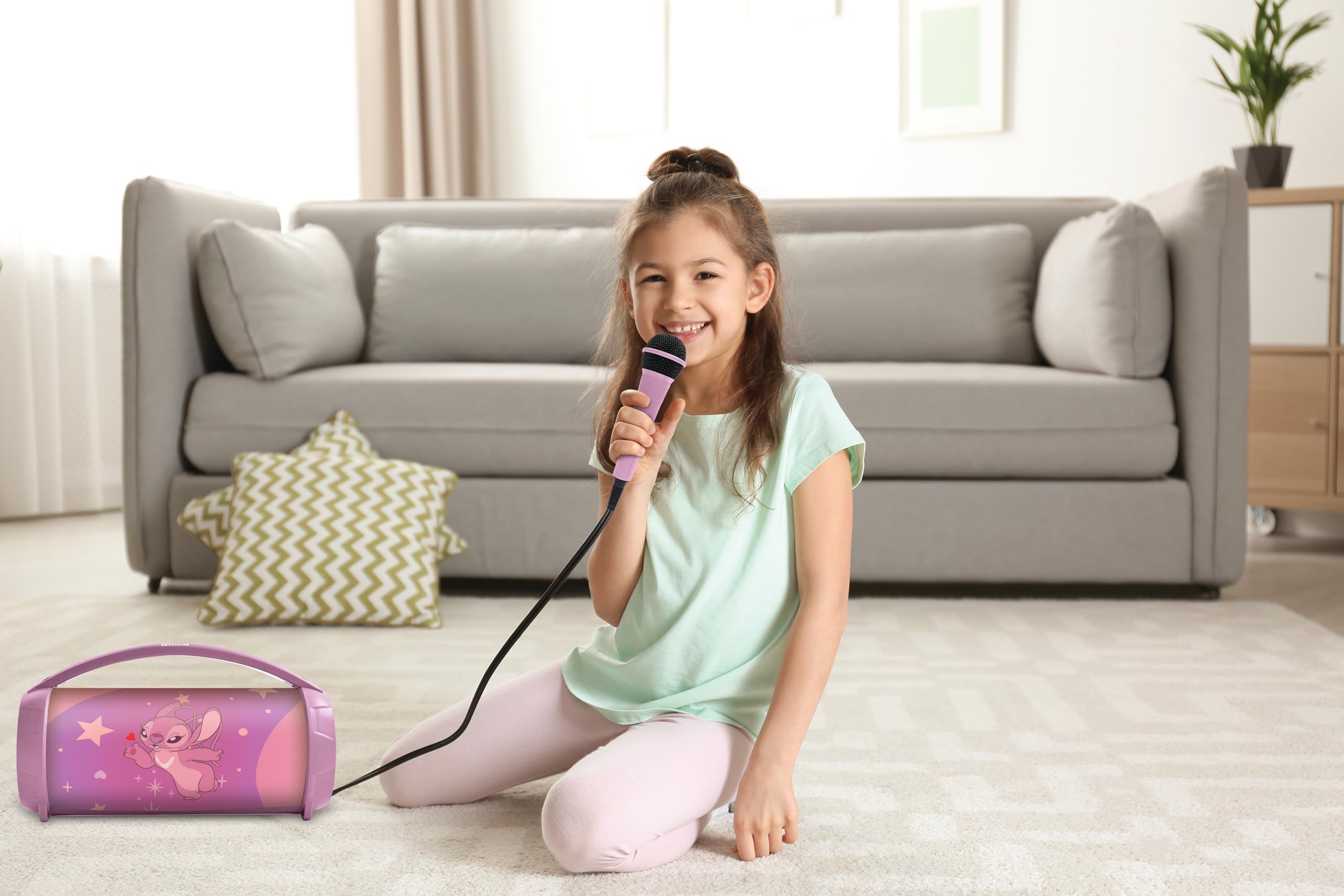 lexibook-stitch-altavoz-karaoke-angel-rosa-bluetooth-btp585d1z image 4