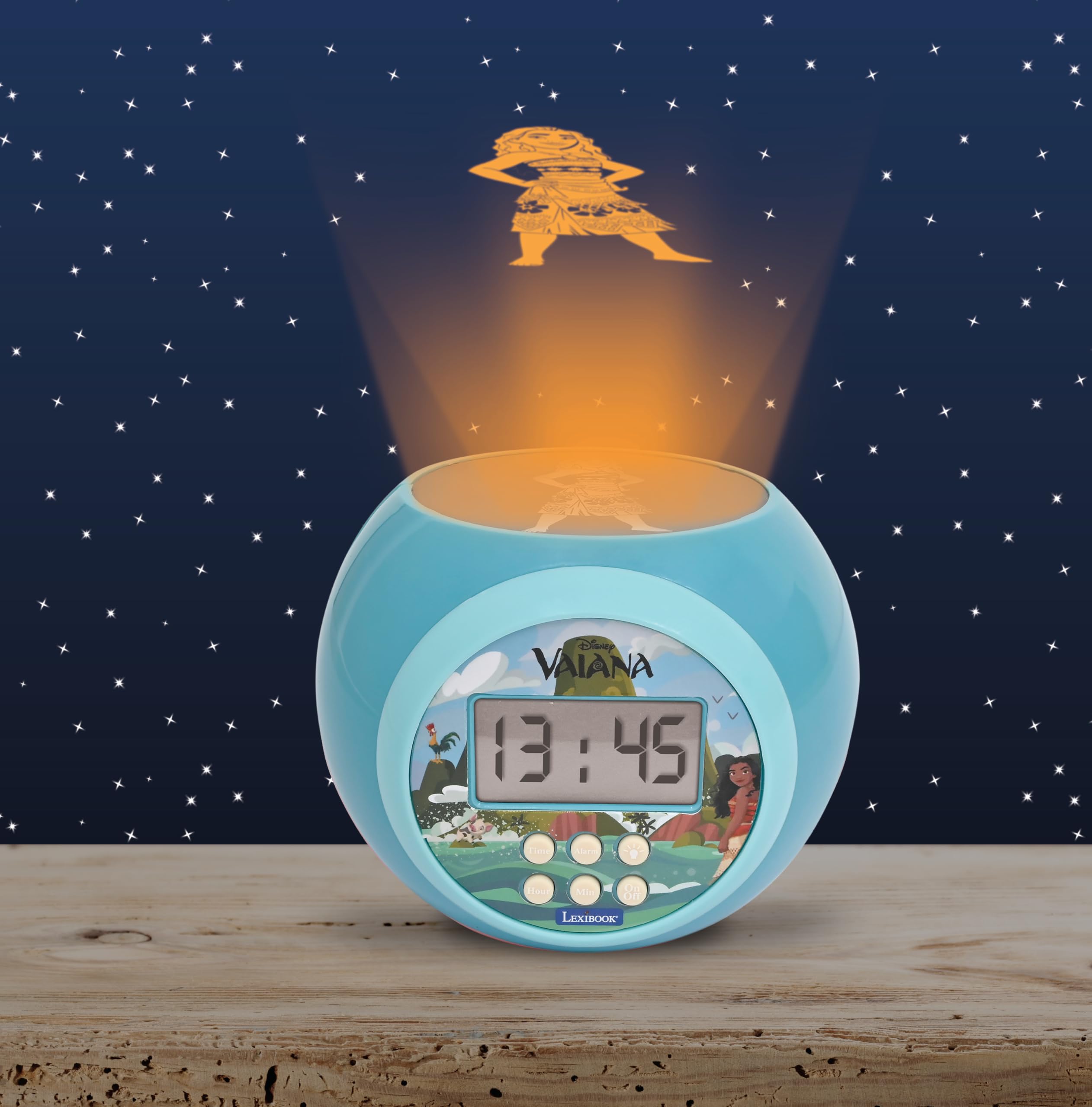 lexibook-rl977vnlxb-vaiana-reloj-despertador-proyector-con-luz-nocturna image 6