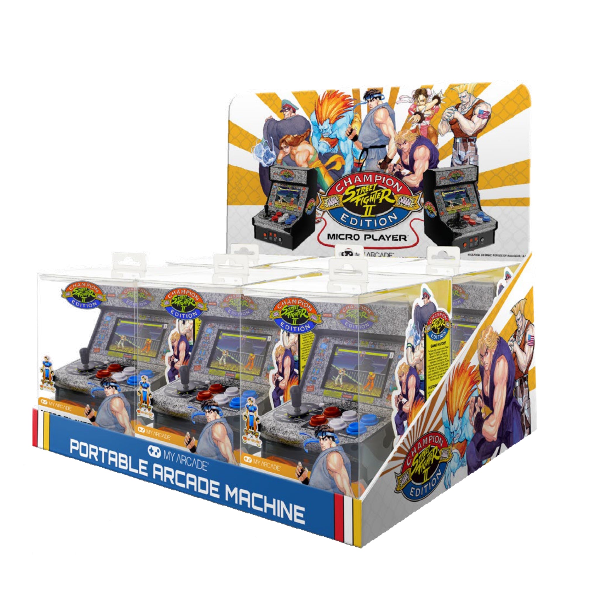 my-arcade-street-fighter-ii-micro-player-expositor-6-uds-edici-n-coleccionista image 1