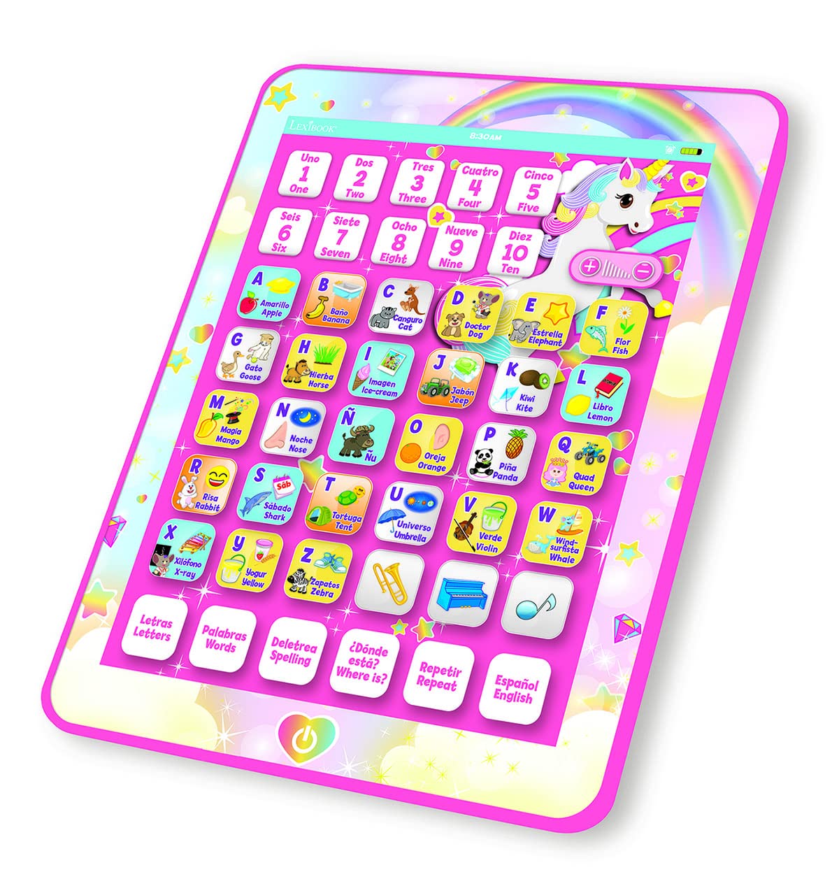 lexibook-unicornio-jcpad002unii2-tableta-educativa-biling-e-de-bolsillo image 2