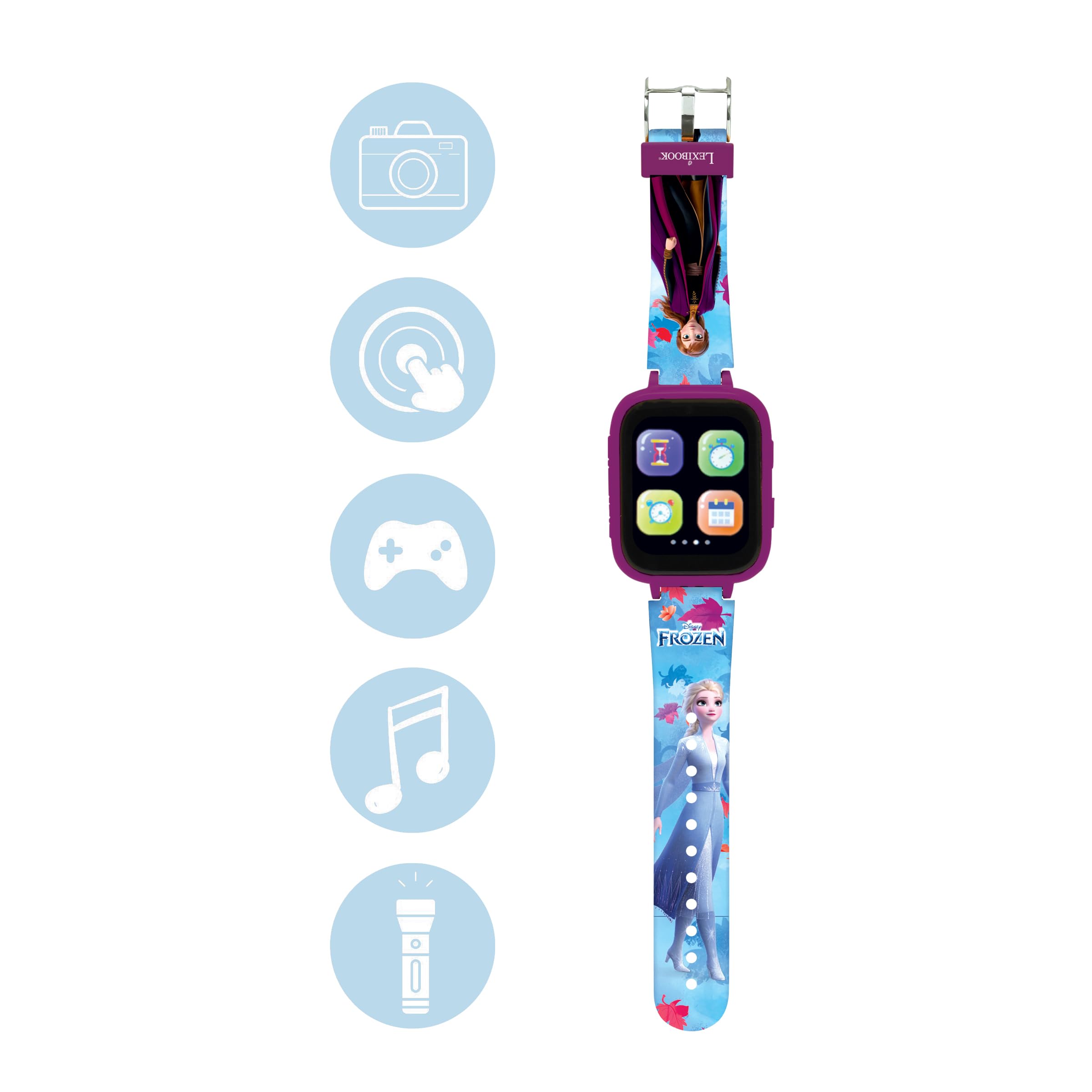 lexibook-frozen-dmw071fz-reloj-bluetooth-inteligente-con-c-mara-y-pantalla-t-cti image 2