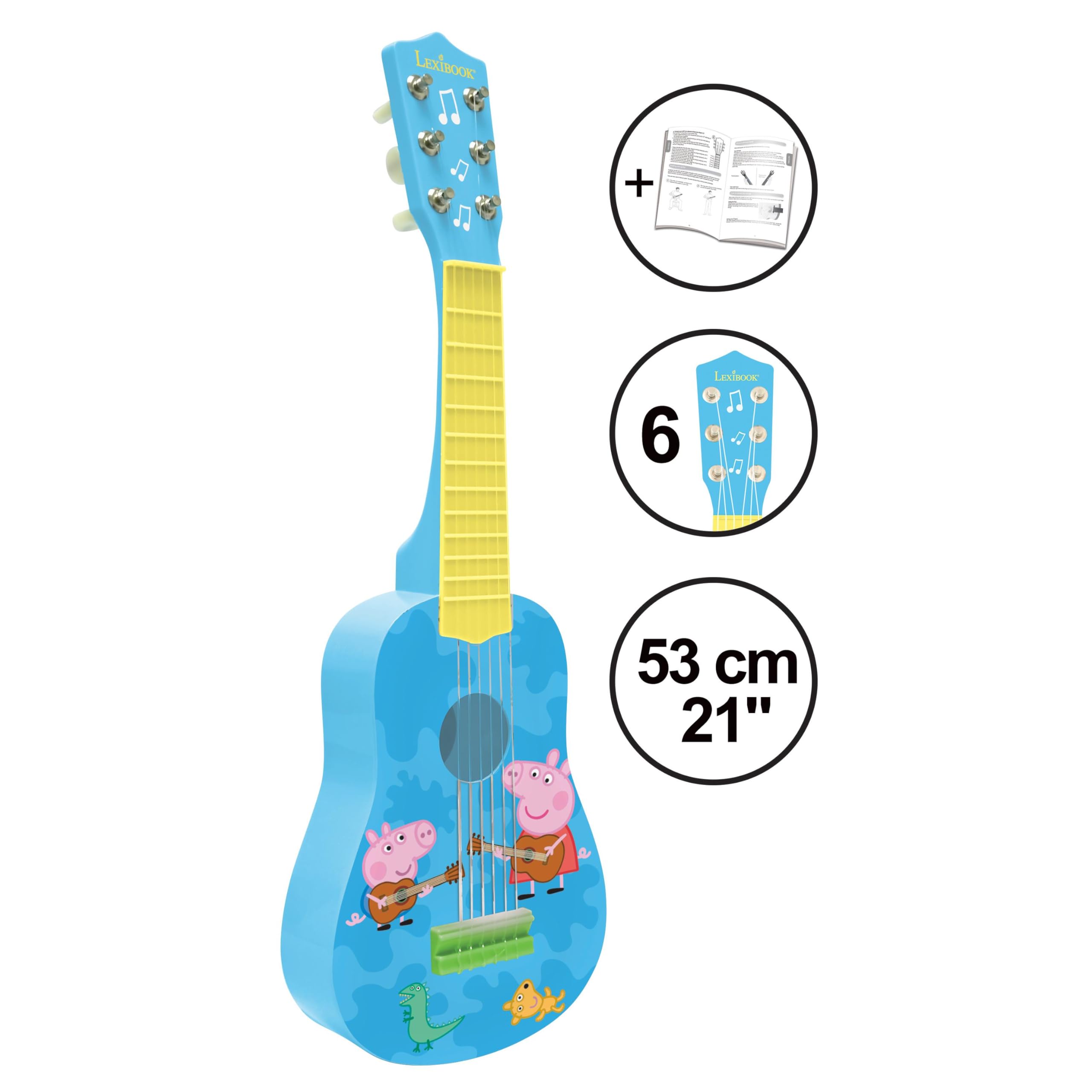 lexibook-k200pplxb-peppa-pig-mi-primera-guitarra-21-6-cuerdas-nailon image 2