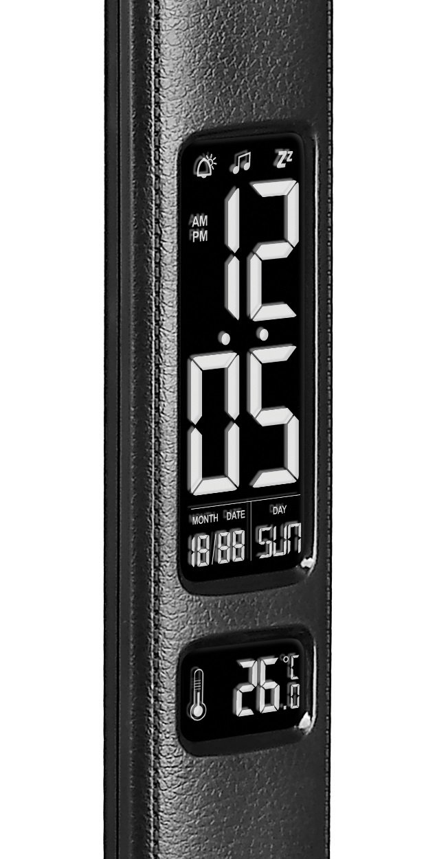 lexibook-decotech-l-mpara-led-escritorio-con-reloj-lt030-negra image 3