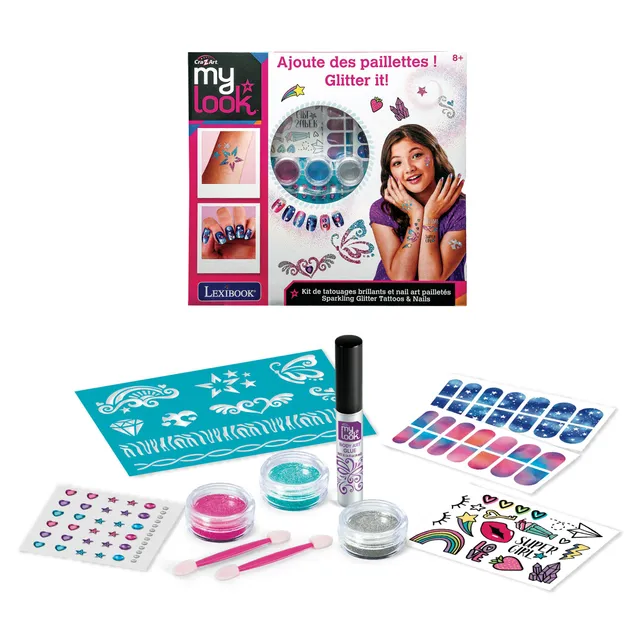 lexibook-kit-de-tatuajes-brillantes-y-arte-de-u-as-crss16 image 1